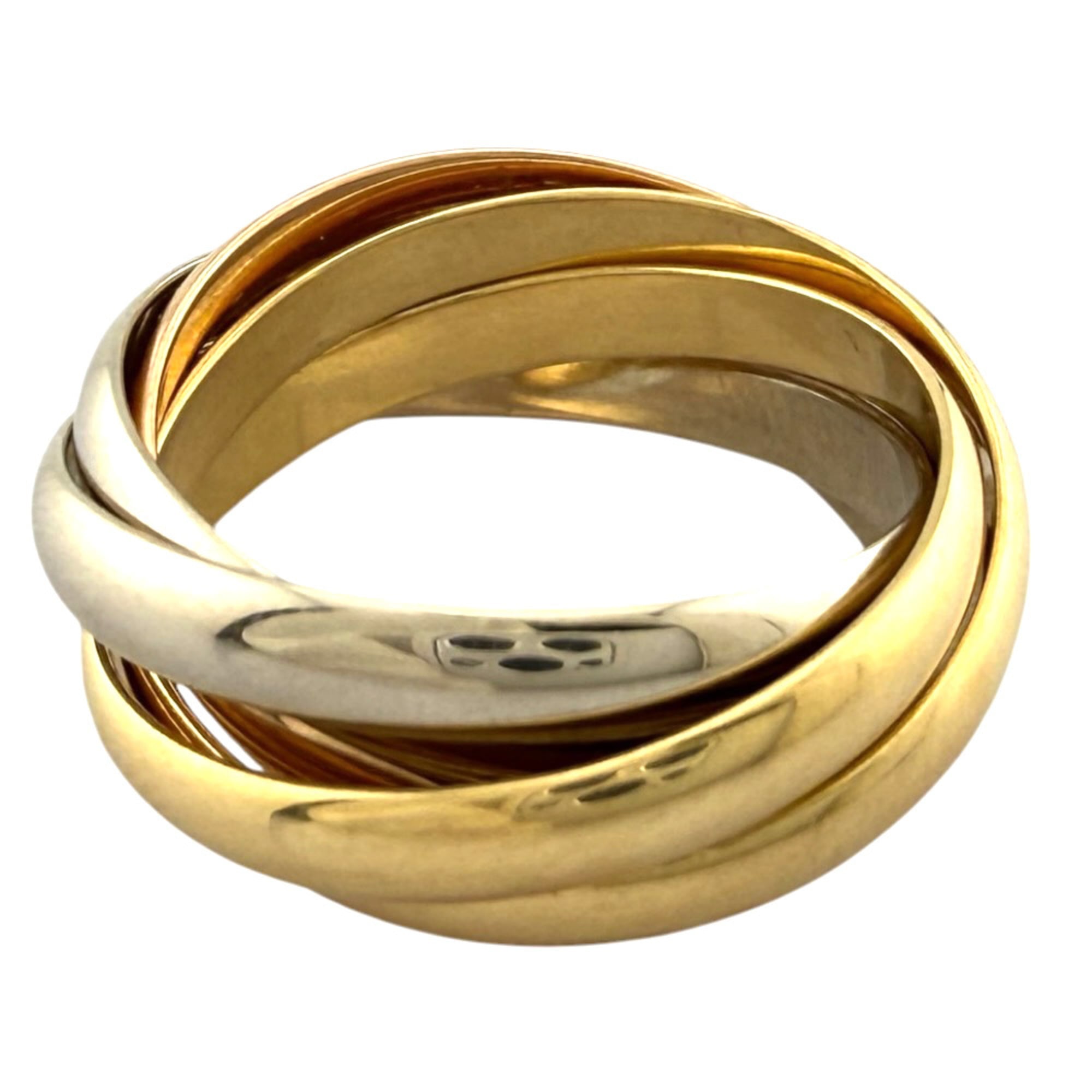 Cartier Trinity Gold Silver Pink Gold Yellow Gold (18K) Pink Gold (18K) White Gold (18K) Band Ring (Pre-Owned)