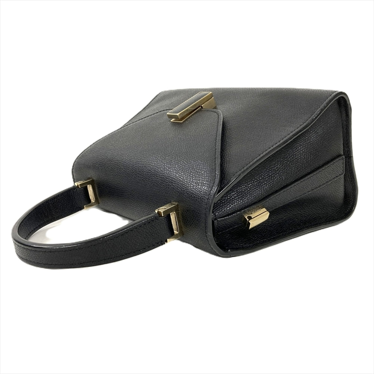 Valextra Black Leather Shoulder Bag (Pre-Owned)