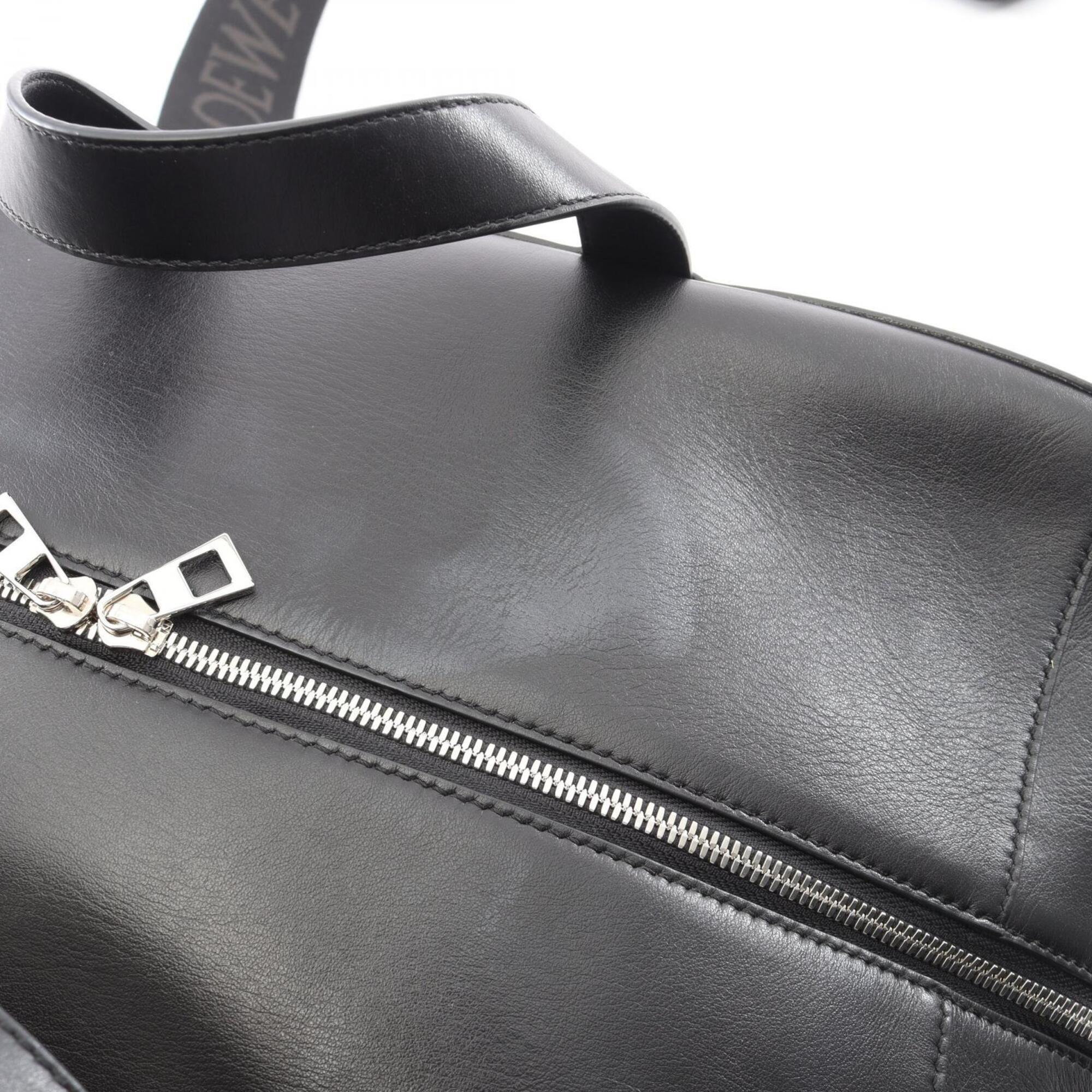Loewe Black Leather Boston Bag Handbag (Pre-Owned)