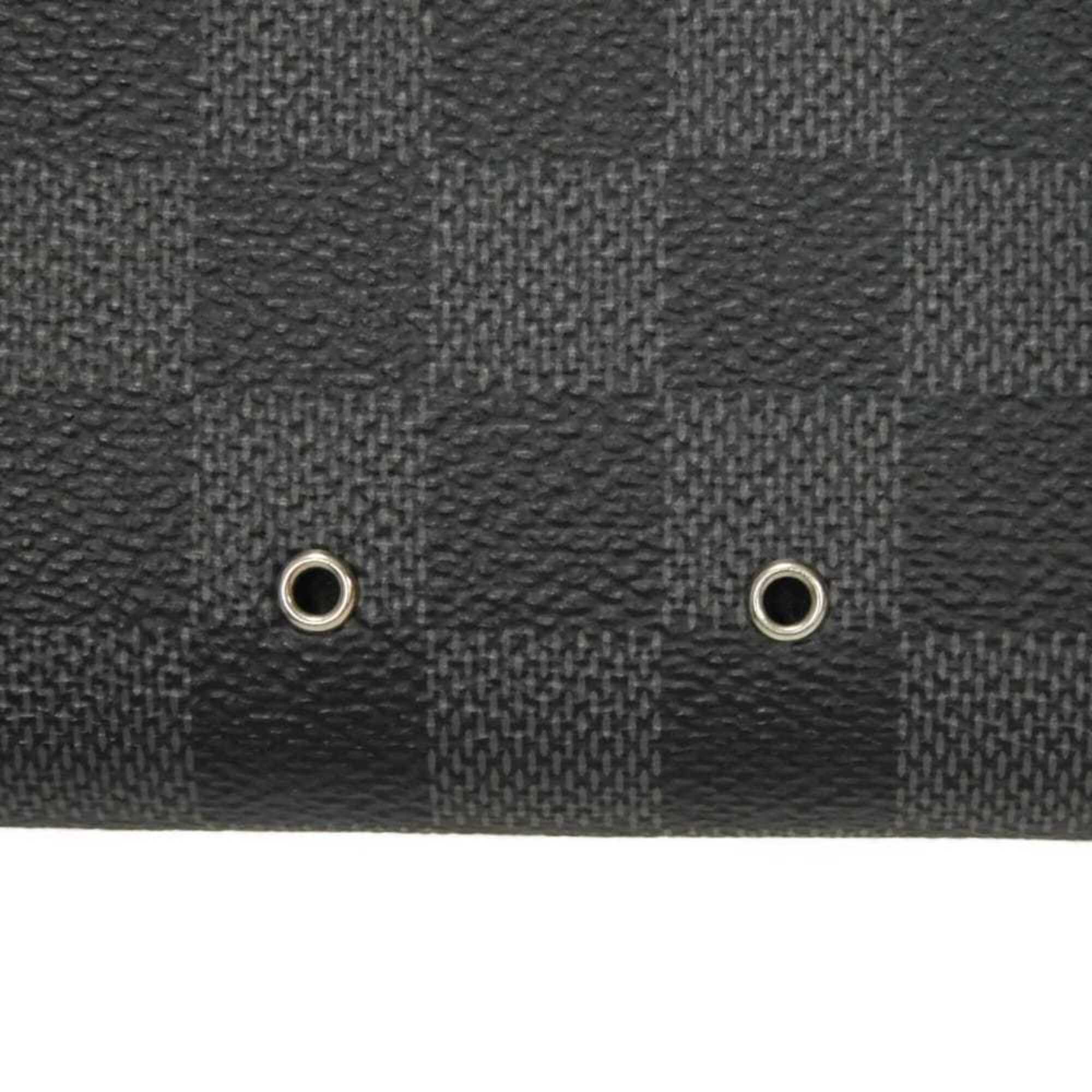 Louis Vuitton Damier Graphite Black Noir Damier Graphite Canvas Leather Long Wallet (Bi-Fold) (Pre-Owned)