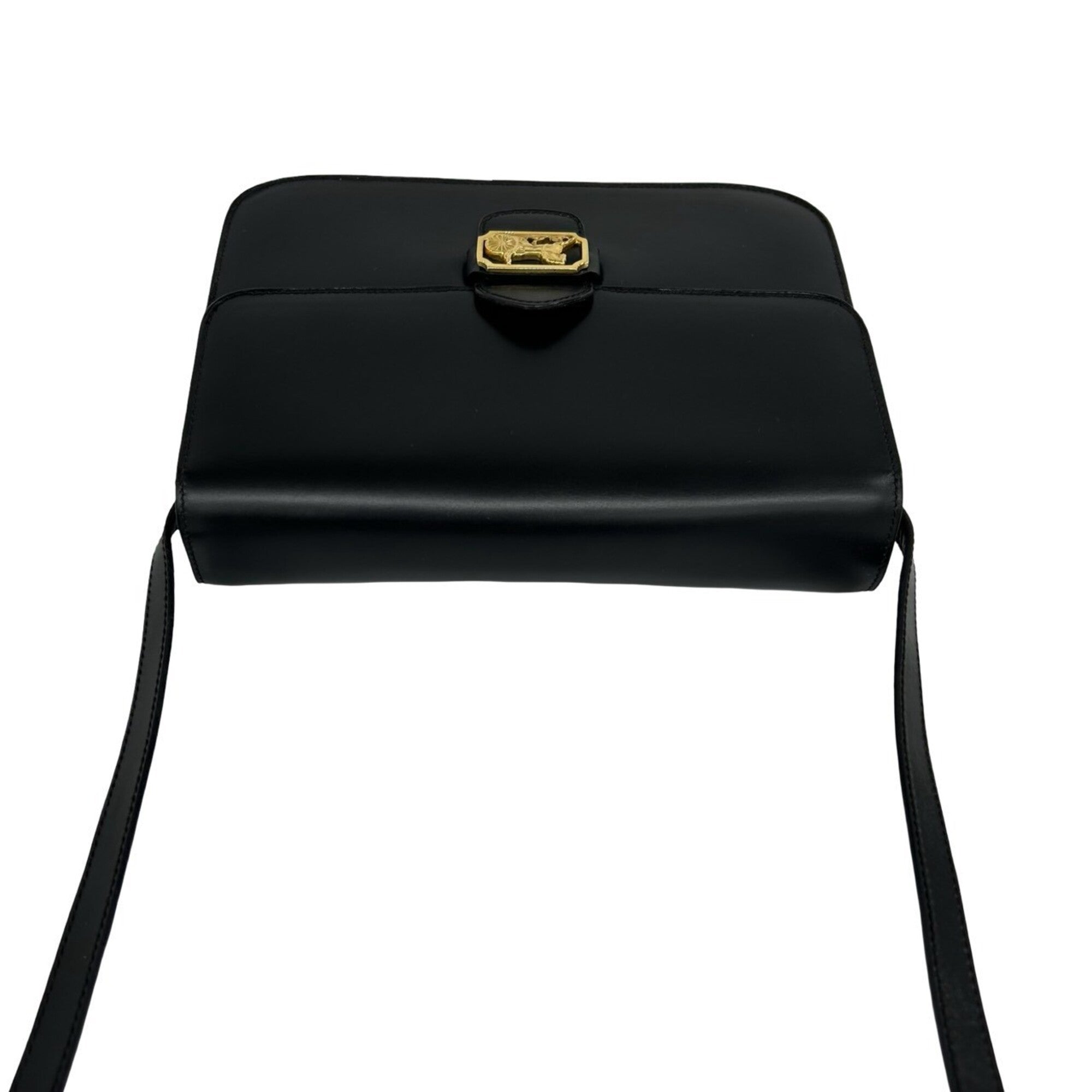 Celine Black Leather Pochette Shoulder Bag (Pre-Owned)