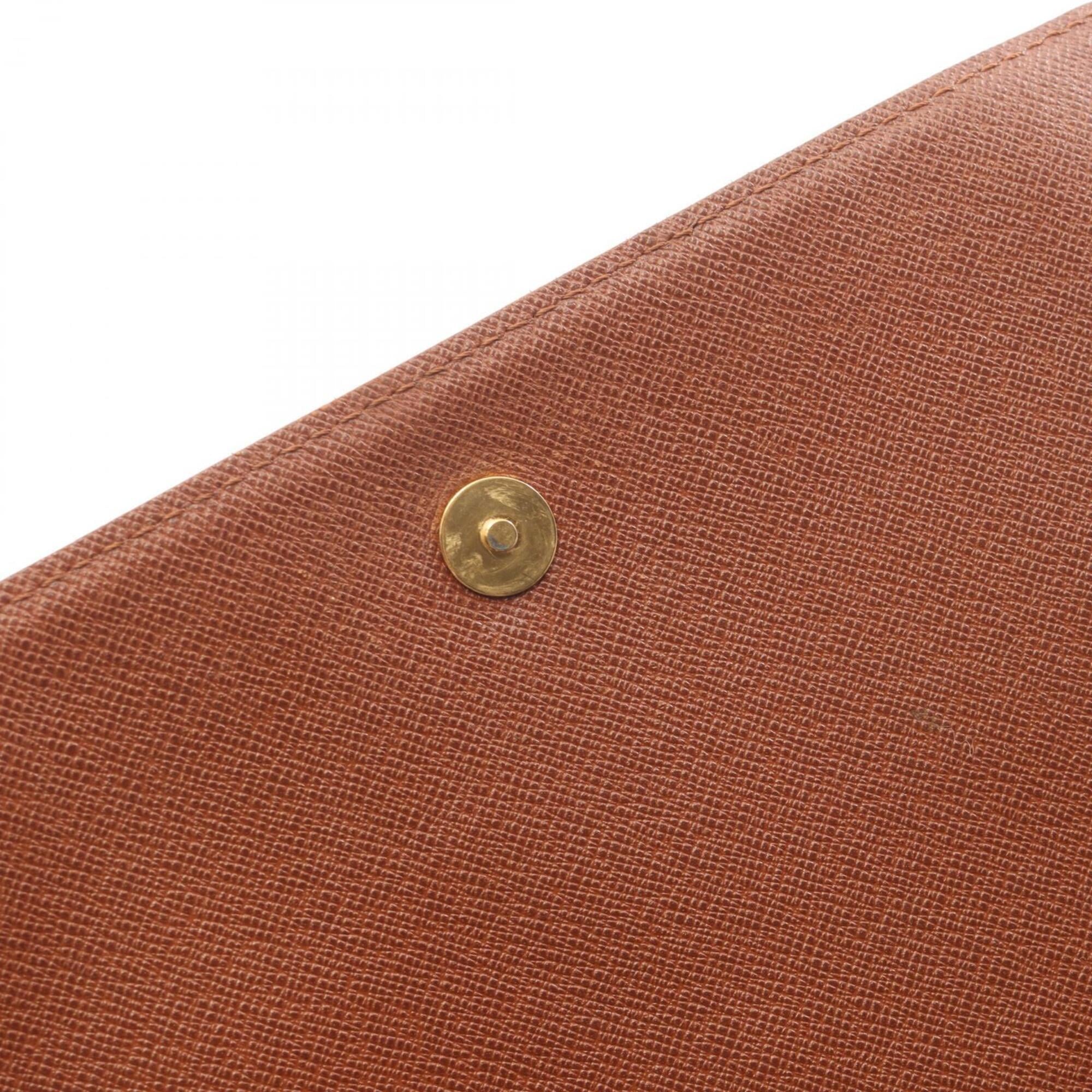 Louis Vuitton Monogram Brown Coated Canvas Leather Shoulder Bag (Pre-Owned)