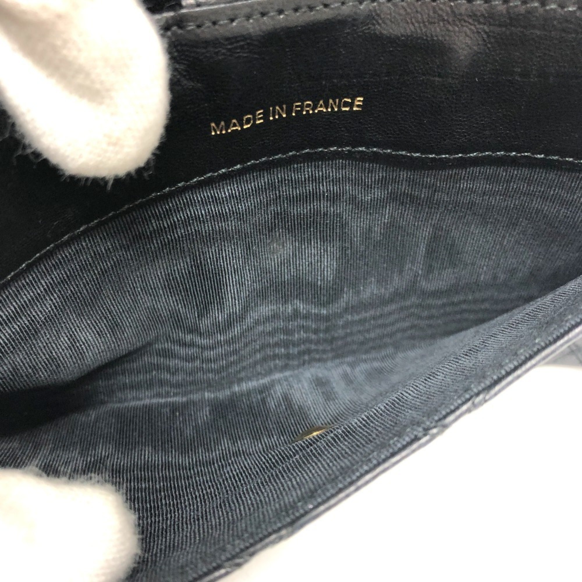 Chanel Black Leather Long Wallet (Bi-Fold) (Pre-Owned)