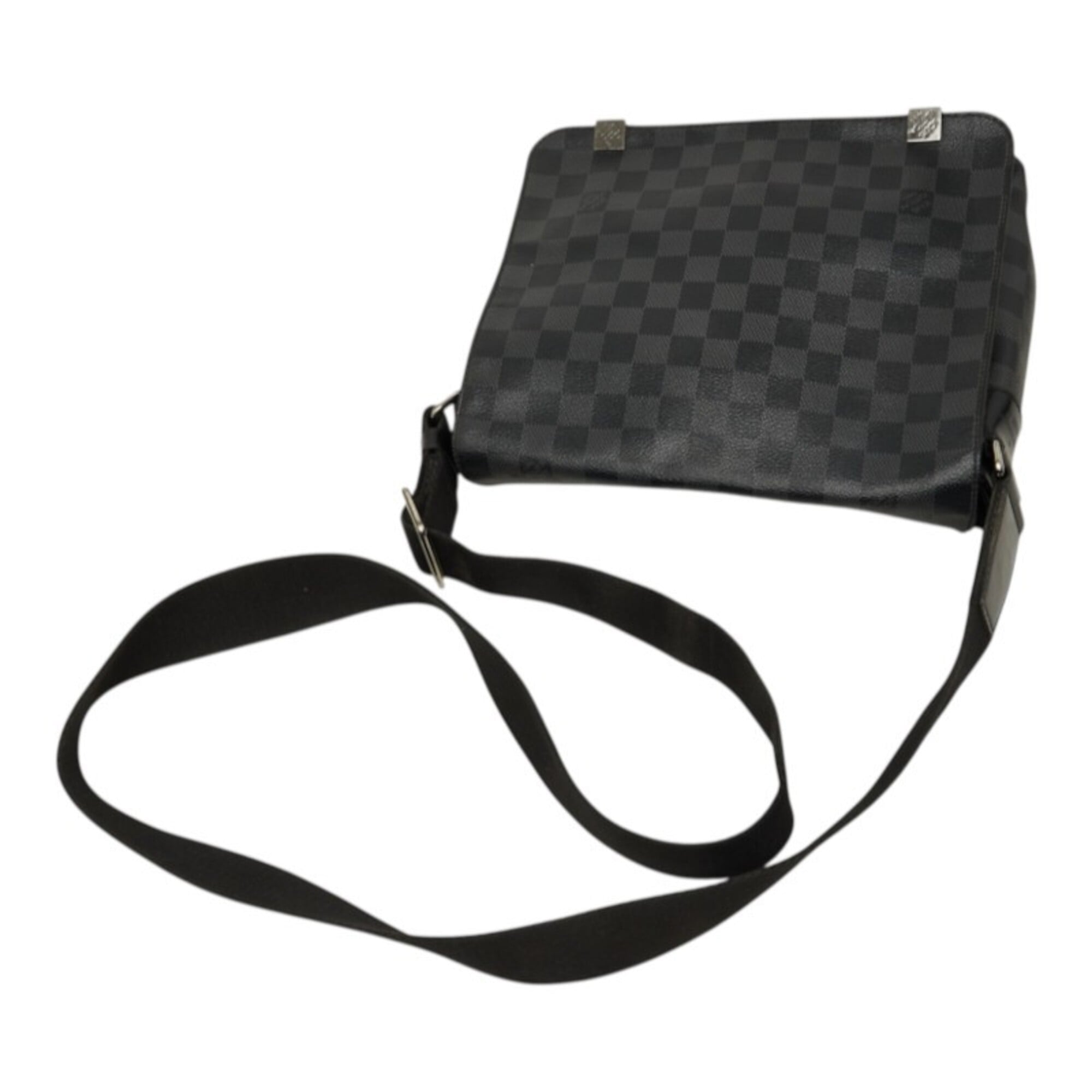 Louis Vuitton Black Damier Graphite Pvc Leather Shoulder Bag (Pre-Owned)