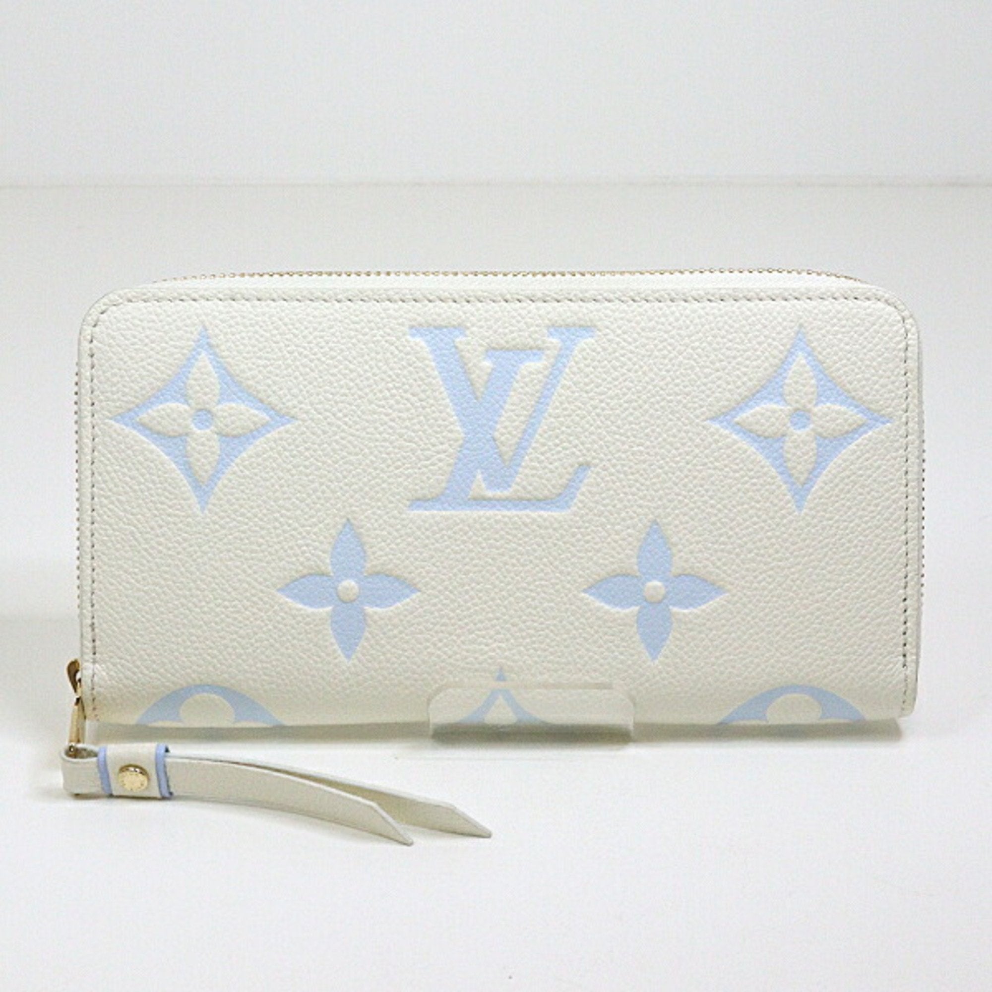 Louis Vuitton Blue White Monogram Empreinte Leather Long Wallet (Bi-Fold) (Pre-Owned)