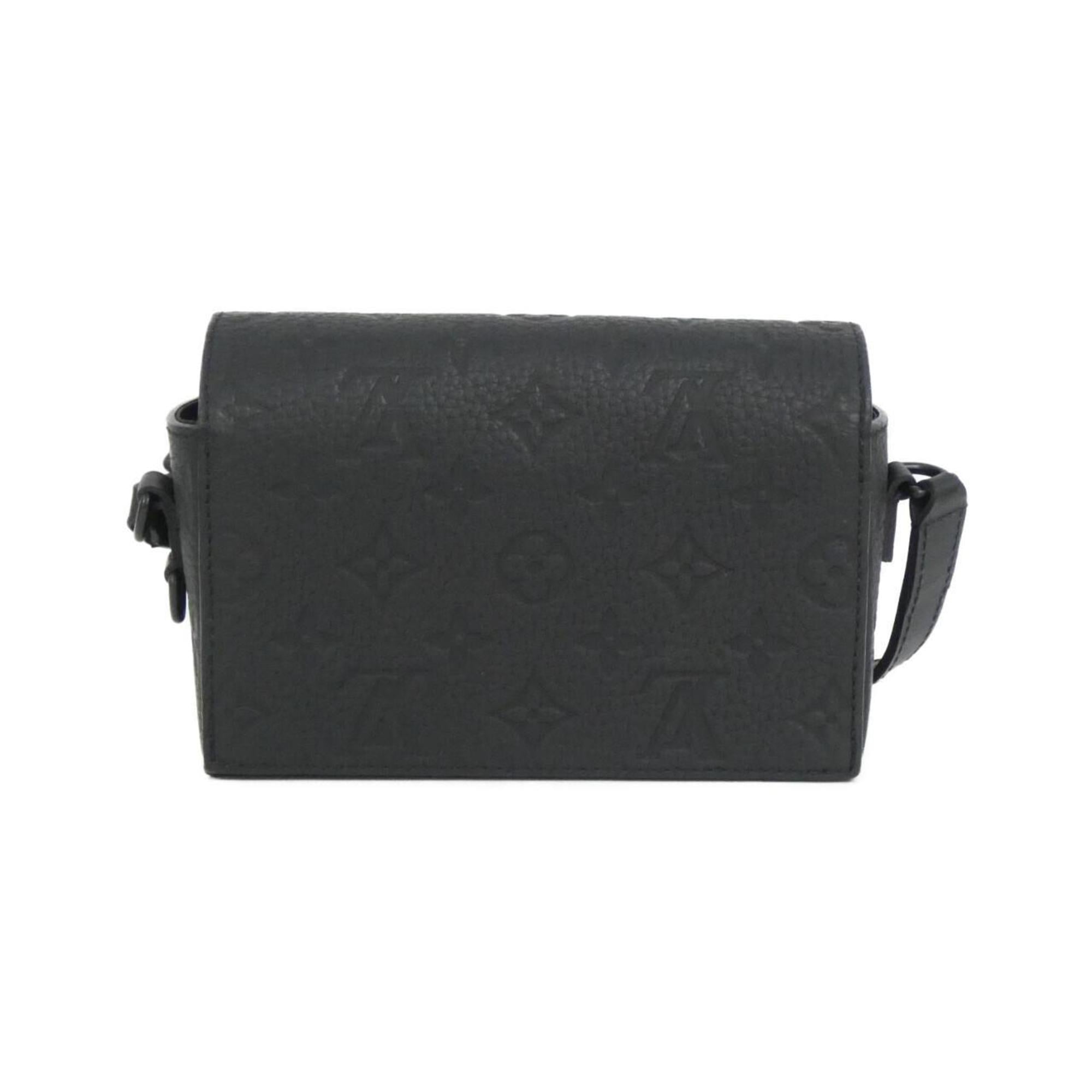 Louis Vuitton Black Leather Shoulder Bag (Pre-Owned)