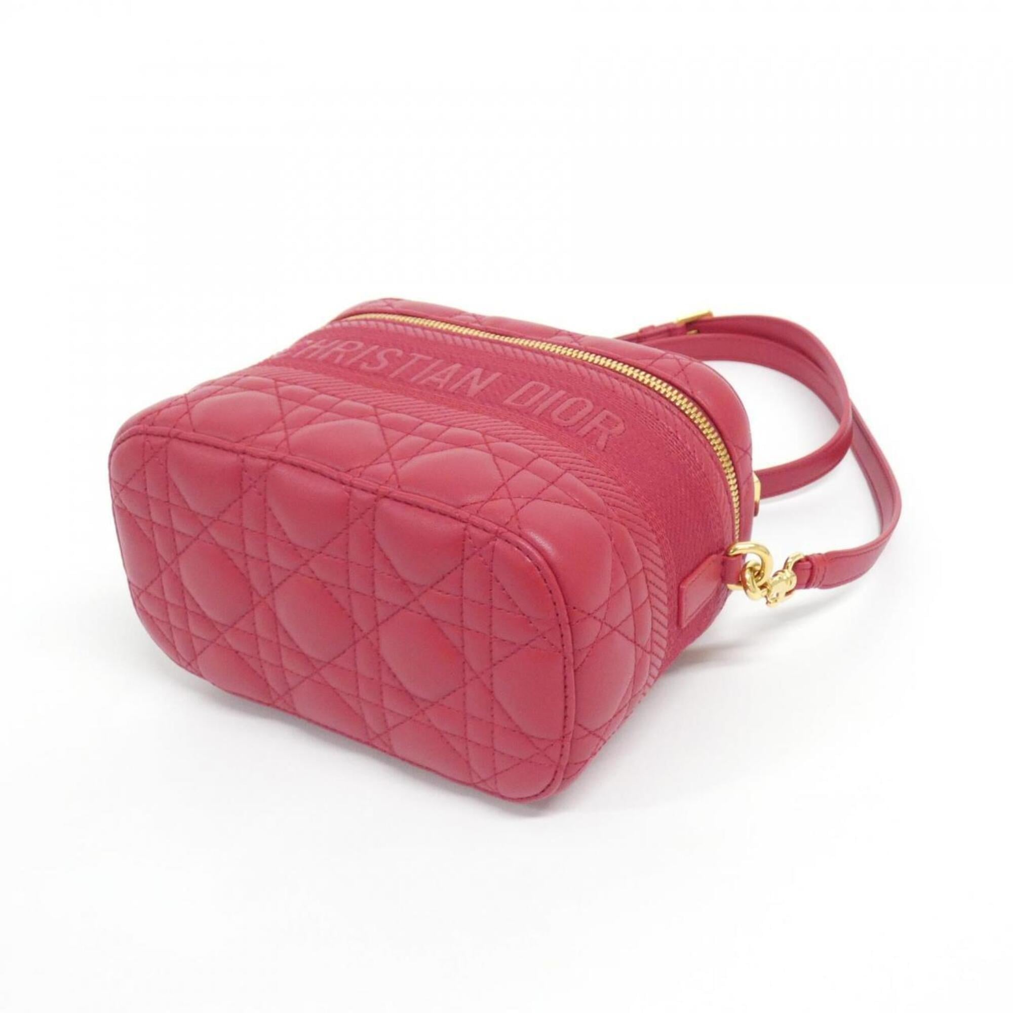 Christian Dior Red Color Leather Handbag (Pre-Owned)