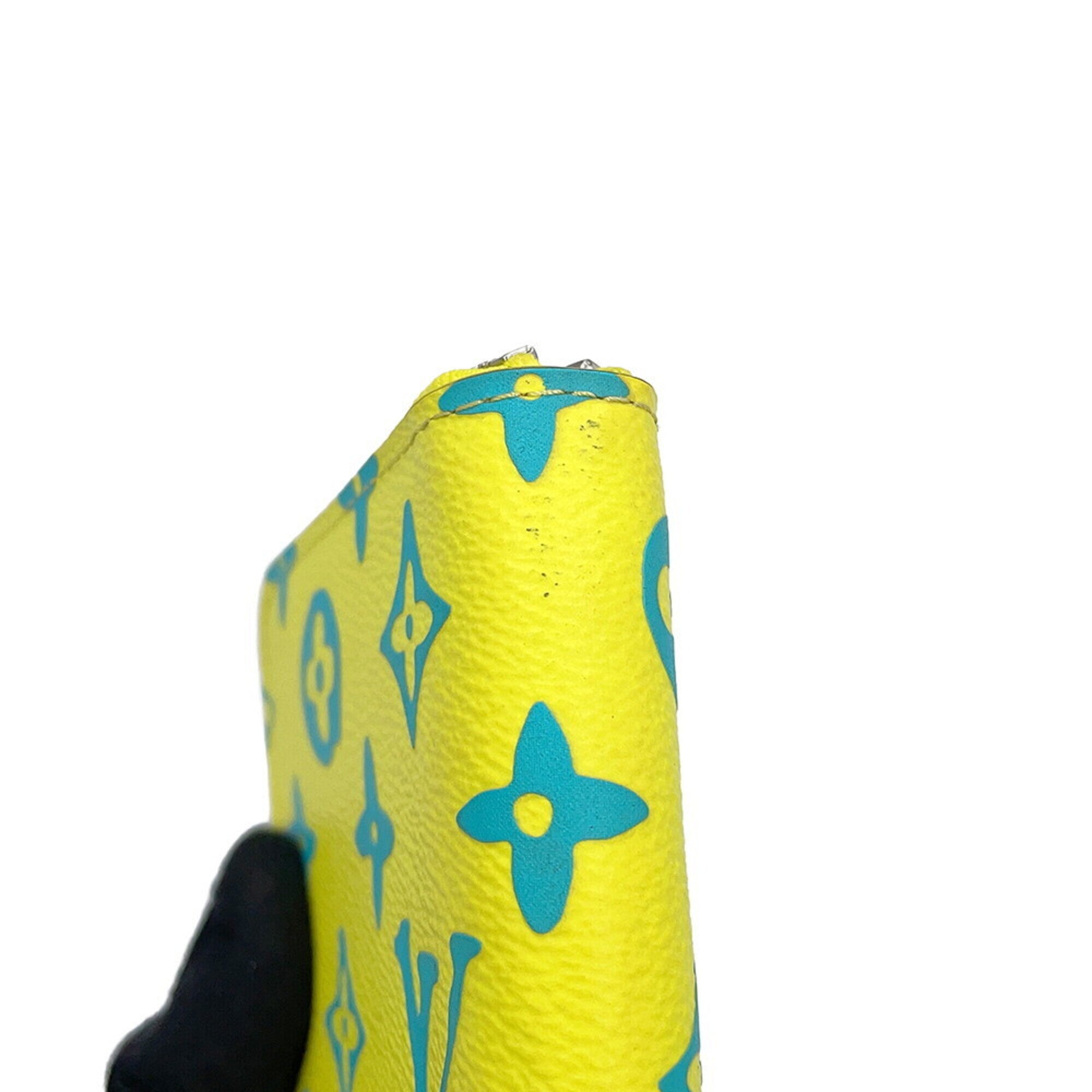 Louis Vuitton Blue Yellow Monogram Long Wallet (Bi-Fold) (Pre-Owned)