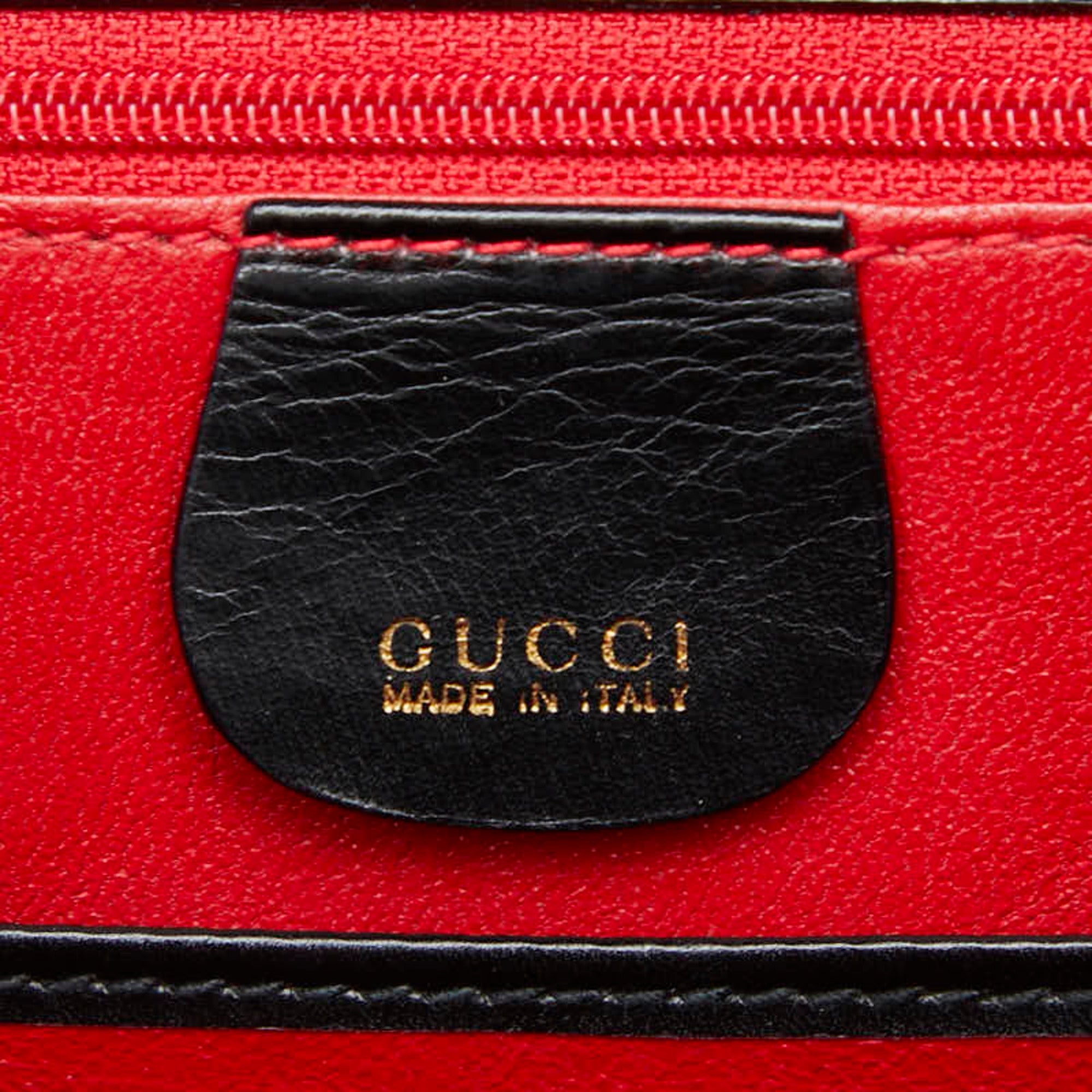 Gucci Black Leather Handbag Shoulder Bag (Pre-Owned)