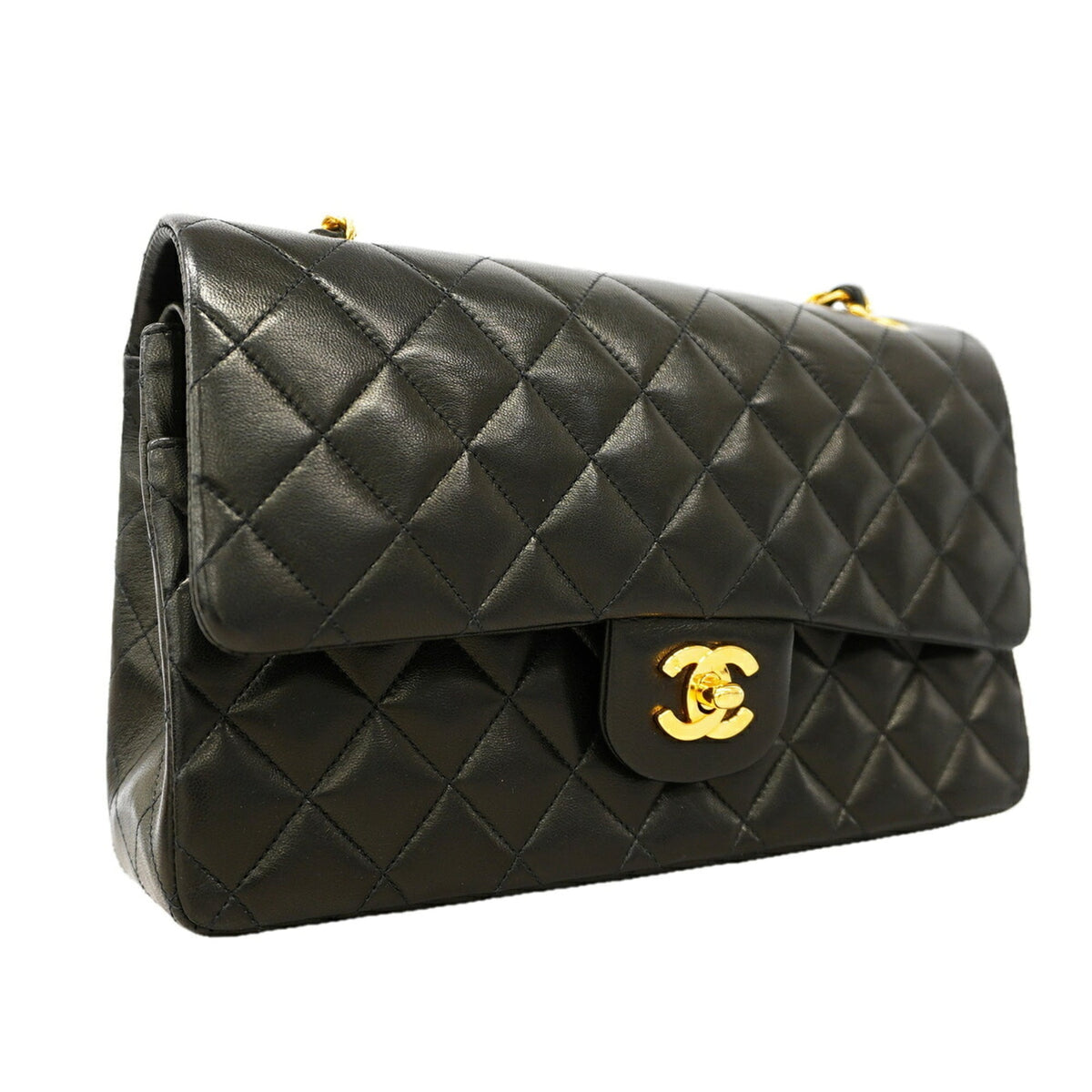 Chanel Black Leather Shoulder Bag (Pre-Owned)