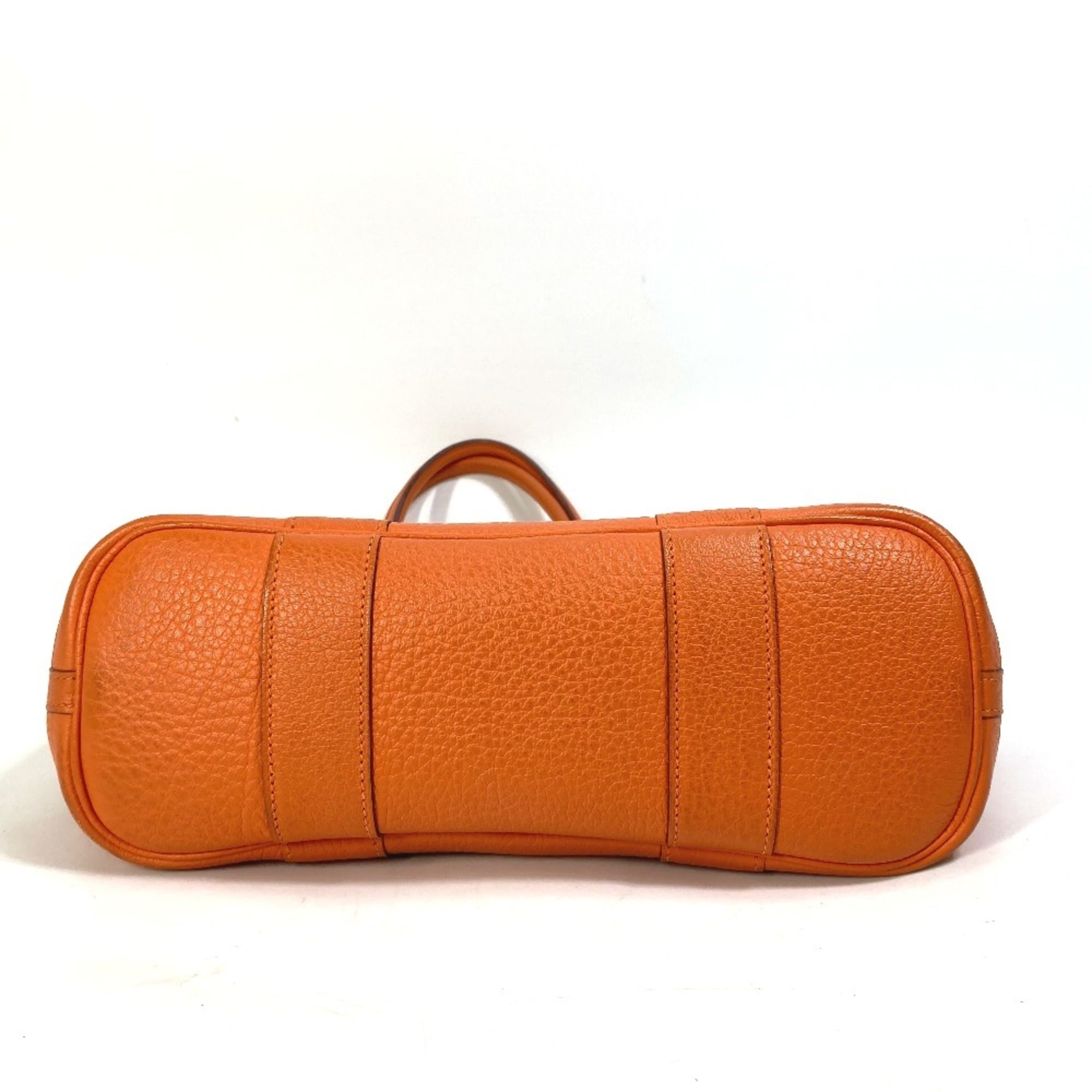 Hermes Orange Toile Officier Shoulder Bag Tote Bag (Pre-Owned)