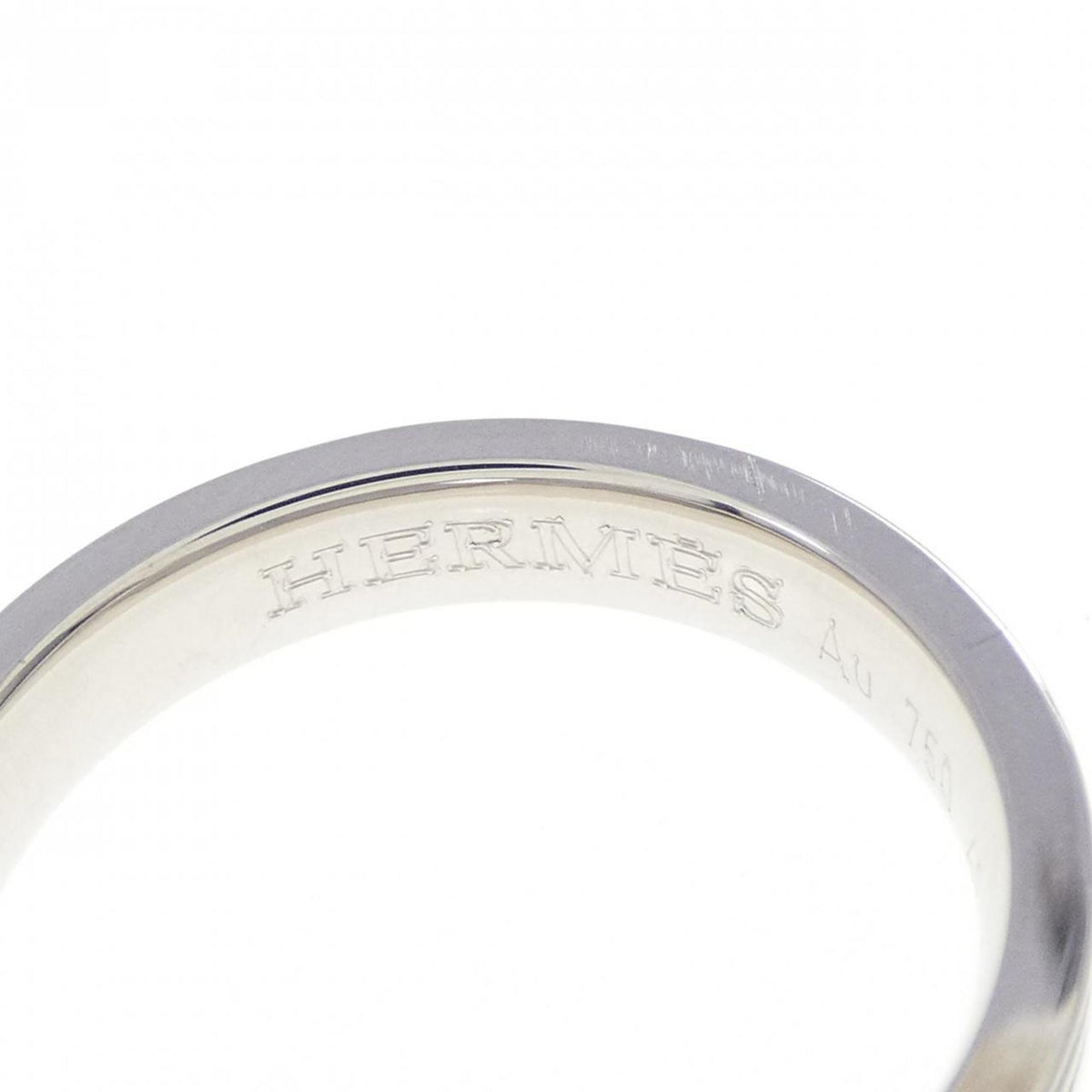 Hermes White Gold (18K) Band Ring (Pre-Owned)