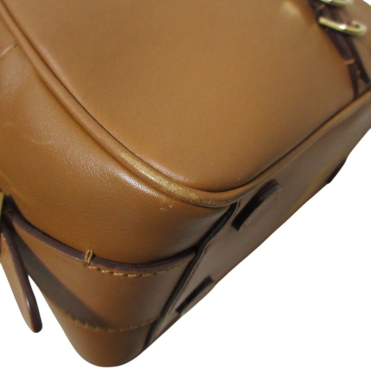 Jimmy Choo Brown Leather Handbag Shoulder Bag (Pre-Owned)