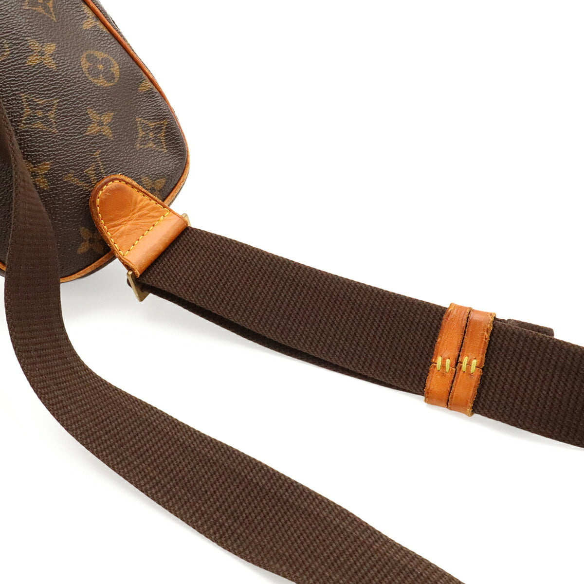 Louis Vuitton Brown Monogram Canvas Pochette Shoulder Bag Sling Bag (Pre-Owned)