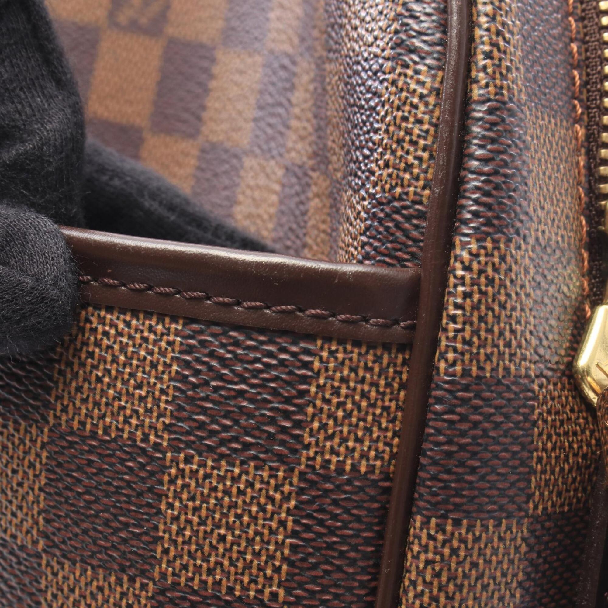 Louis Vuitton Brown Coated Canvas Leather Handbag Shoulder Bag (Pre-Owned)