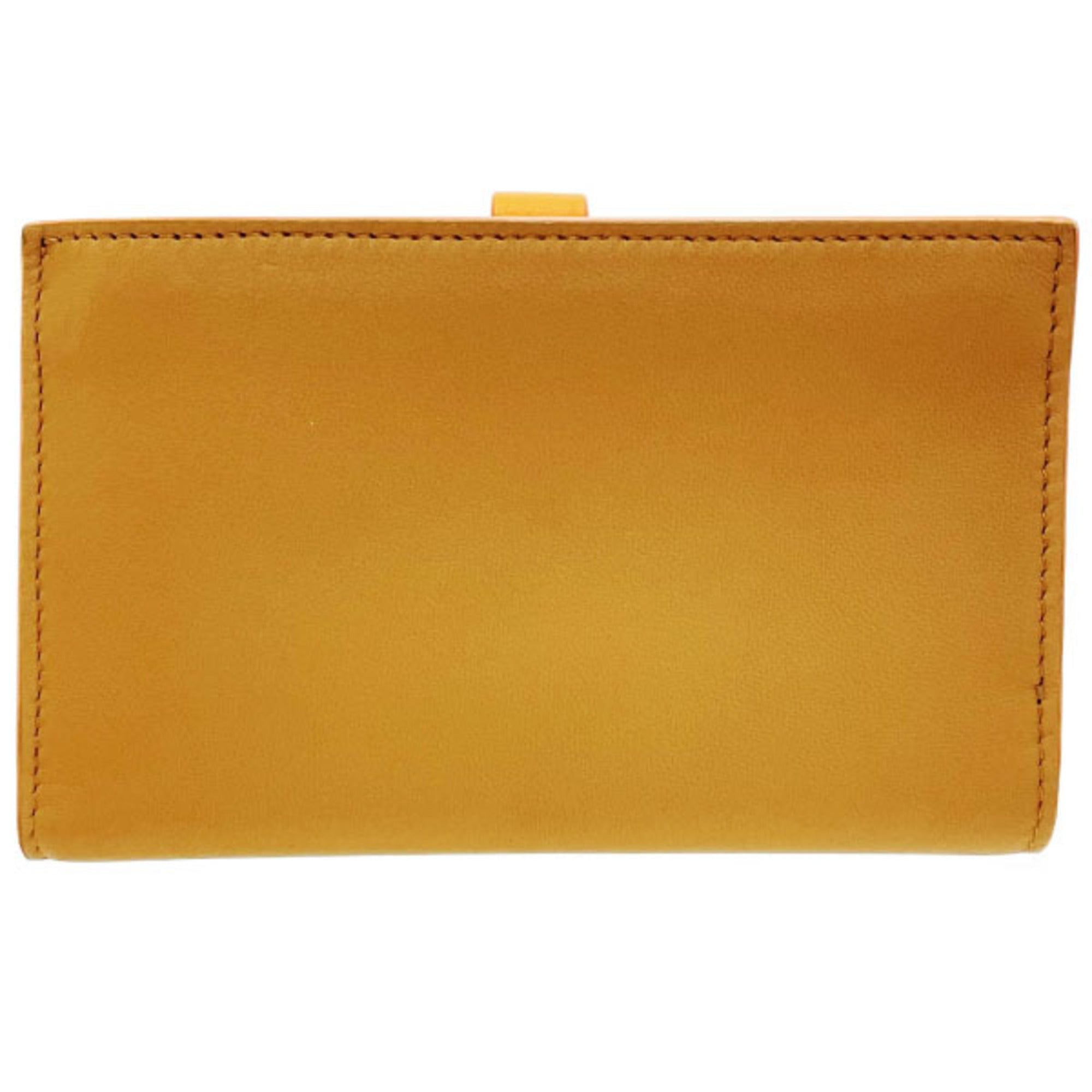 Bottega Veneta Light Brown Orange Leather Wallet (Bi-Fold) (Pre-Owned)