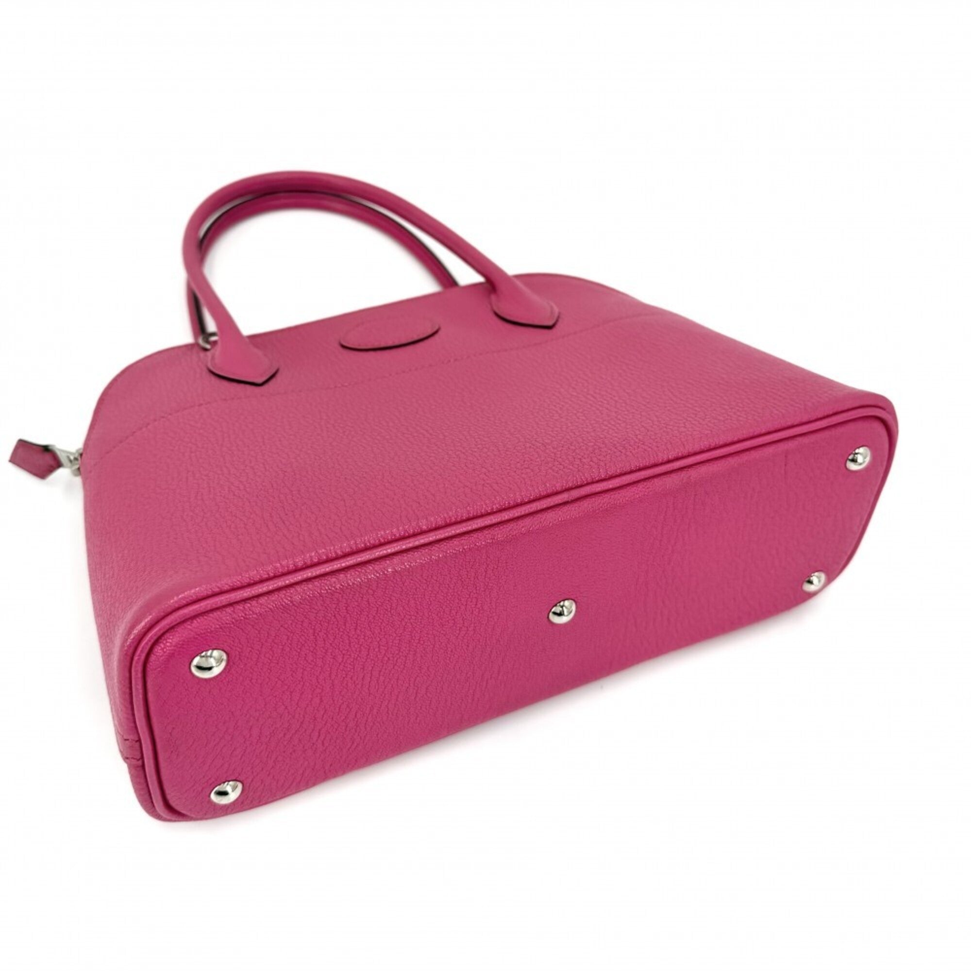Hermes Pink Leather Handbag Shoulder Bag (Pre-Owned)