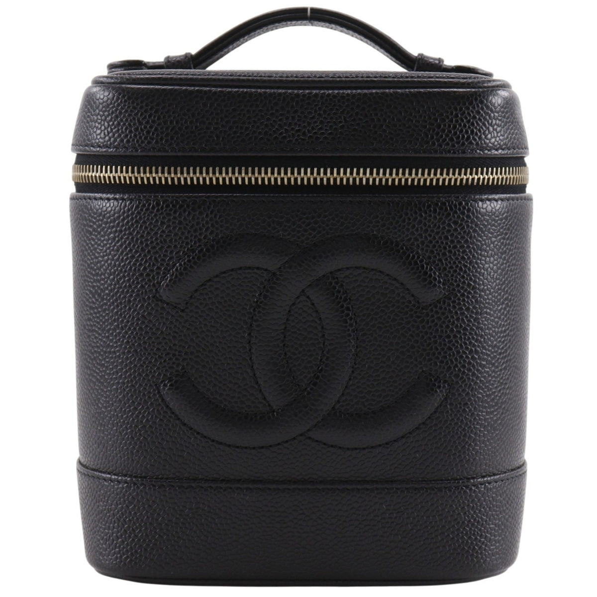 Chanel Black Grained Calfskin Vanity Bag (Pre-Owned)