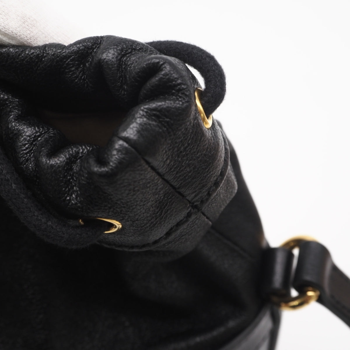 Gucci Horsebit Black Leather Shoulder Bag (Pre-Owned)