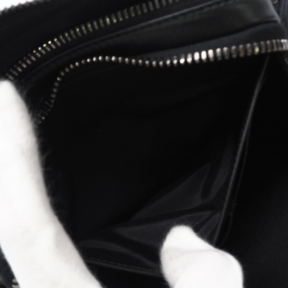 Christian Dior Black Gray Coated Canvas Leather Shoulder Bag (Pre-Owned)