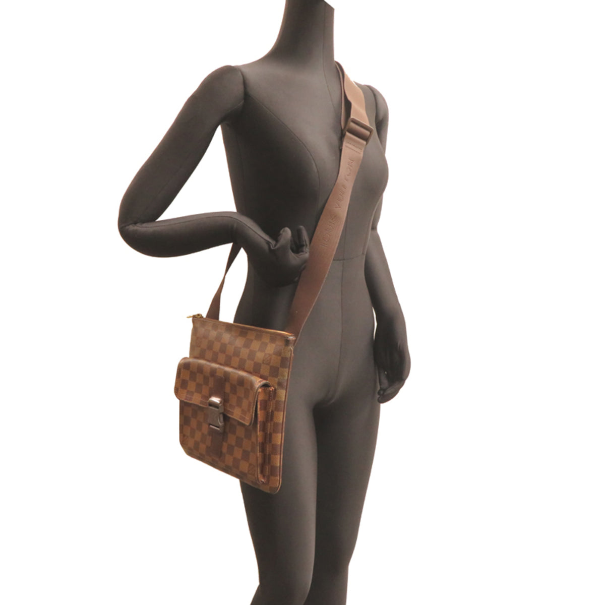 Louis Vuitton Brown Damier Azur Pochette Shoulder Bag (Pre-Owned)