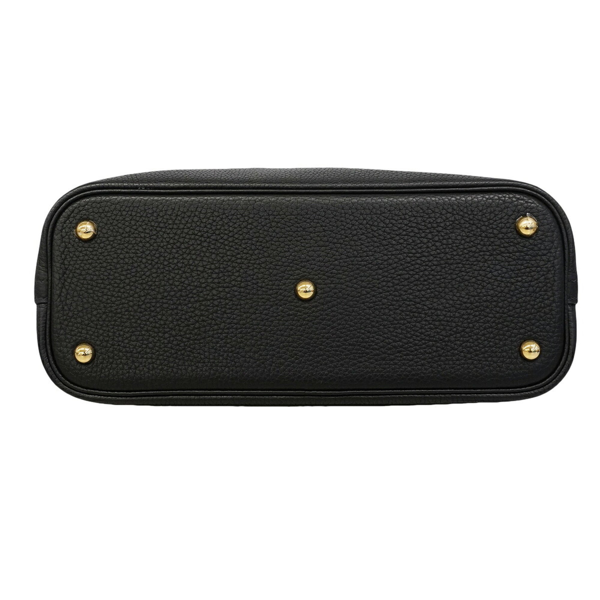 Hermes Black Taurillon Clemence Leather Handbag (Pre-Owned)