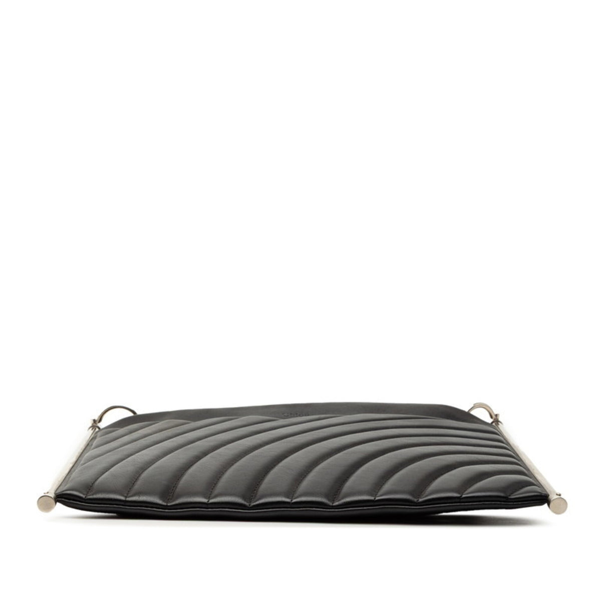 Chloé Black Leather Metal Handbag Shoulder Bag (Pre-Owned)