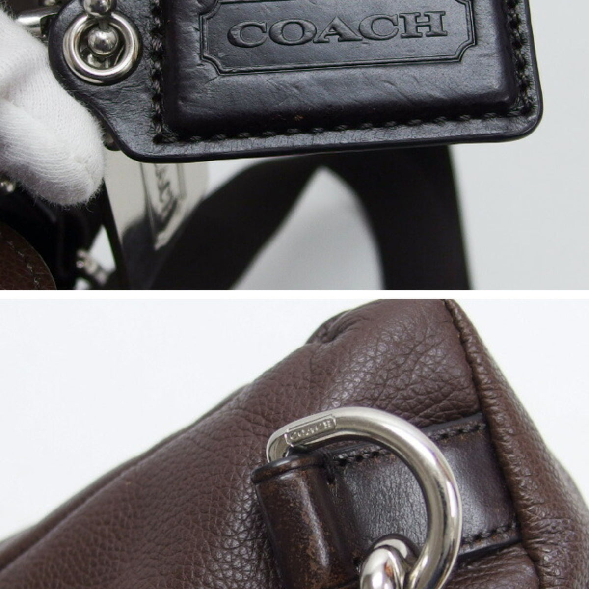 Coach Dark Brown Leather Shoulder Bag Sling Bag (Pre-Owned)
