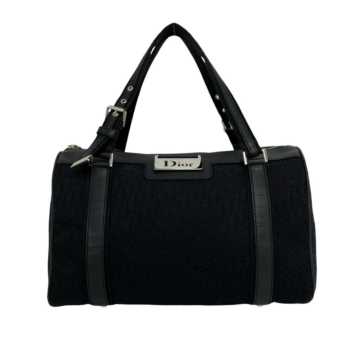 Christian Dior Black Canvas Leather Handbag (Pre-Owned)