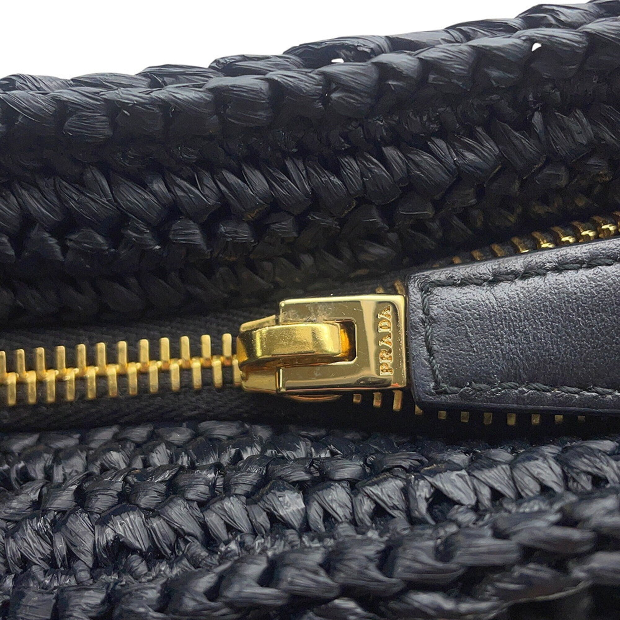 Prada Black Raffia Clutch Bag (Pre-Owned)