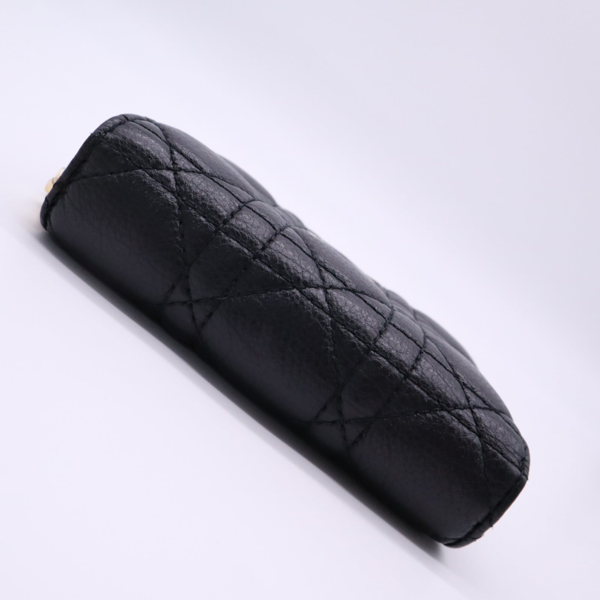Christian Dior Black Leather Wallet (Tri-Fold) (Pre-Owned)