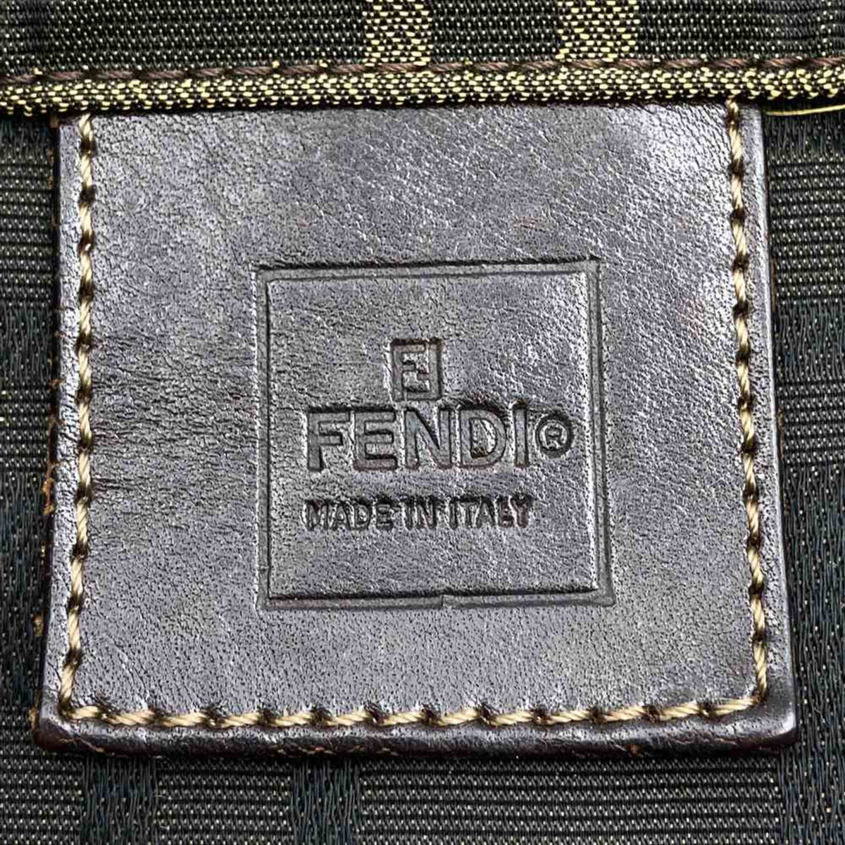 Fendi Brown Nylon Shoulder Bag Tote Bag (Pre-Owned)