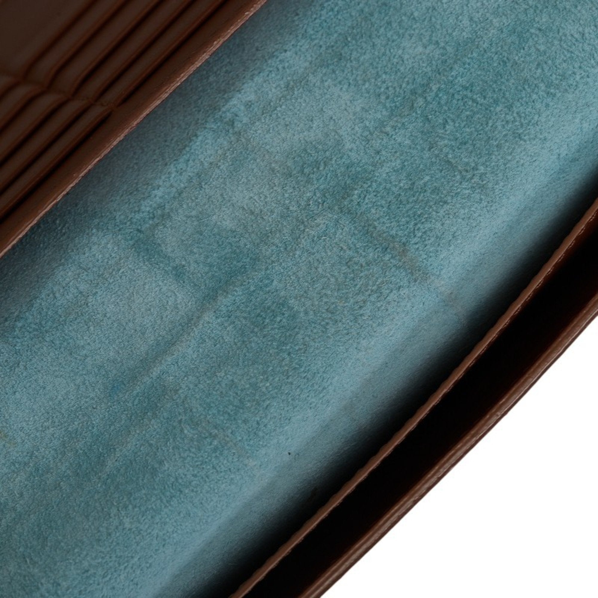 Celine Blue Brown Leather Wallet (Bi-Fold) (Pre-Owned)