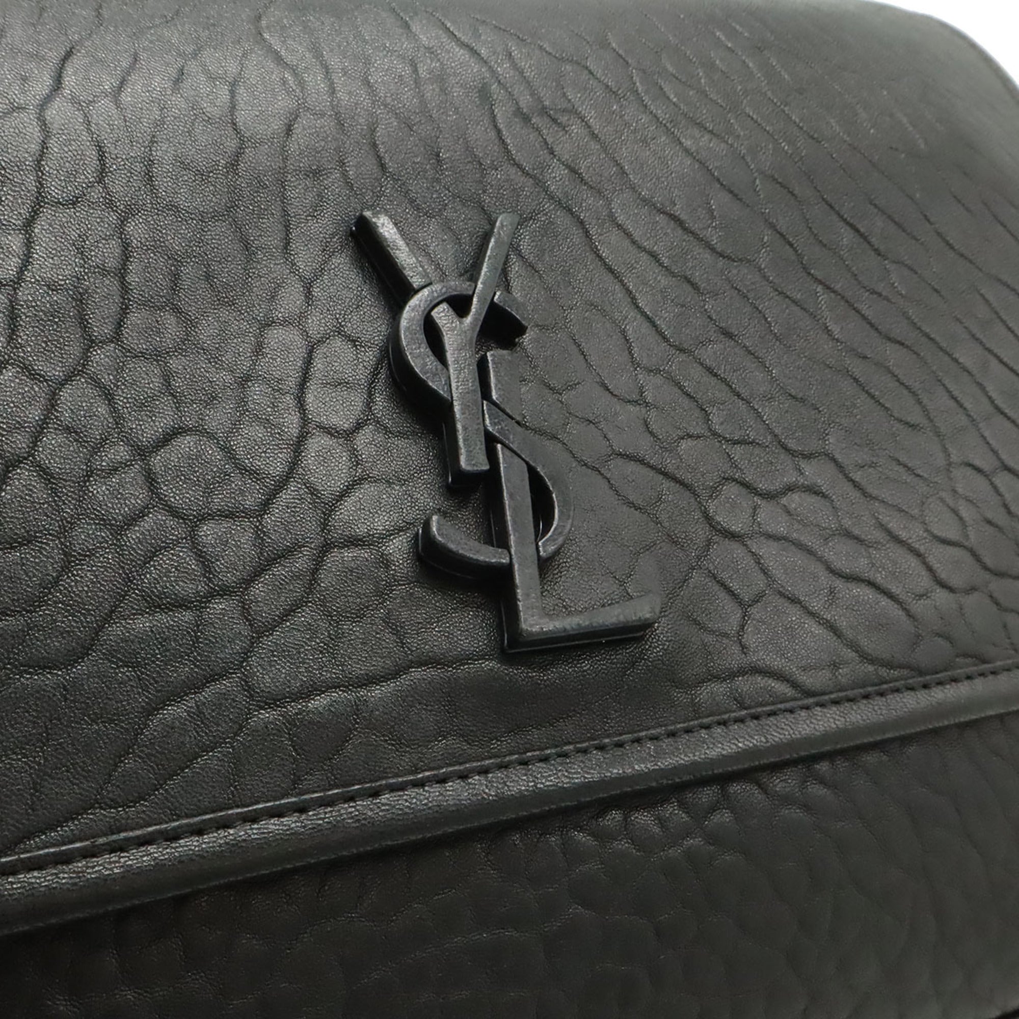 Yves Saint Laurent Black White Handbag Shoulder Bag (Pre-Owned)