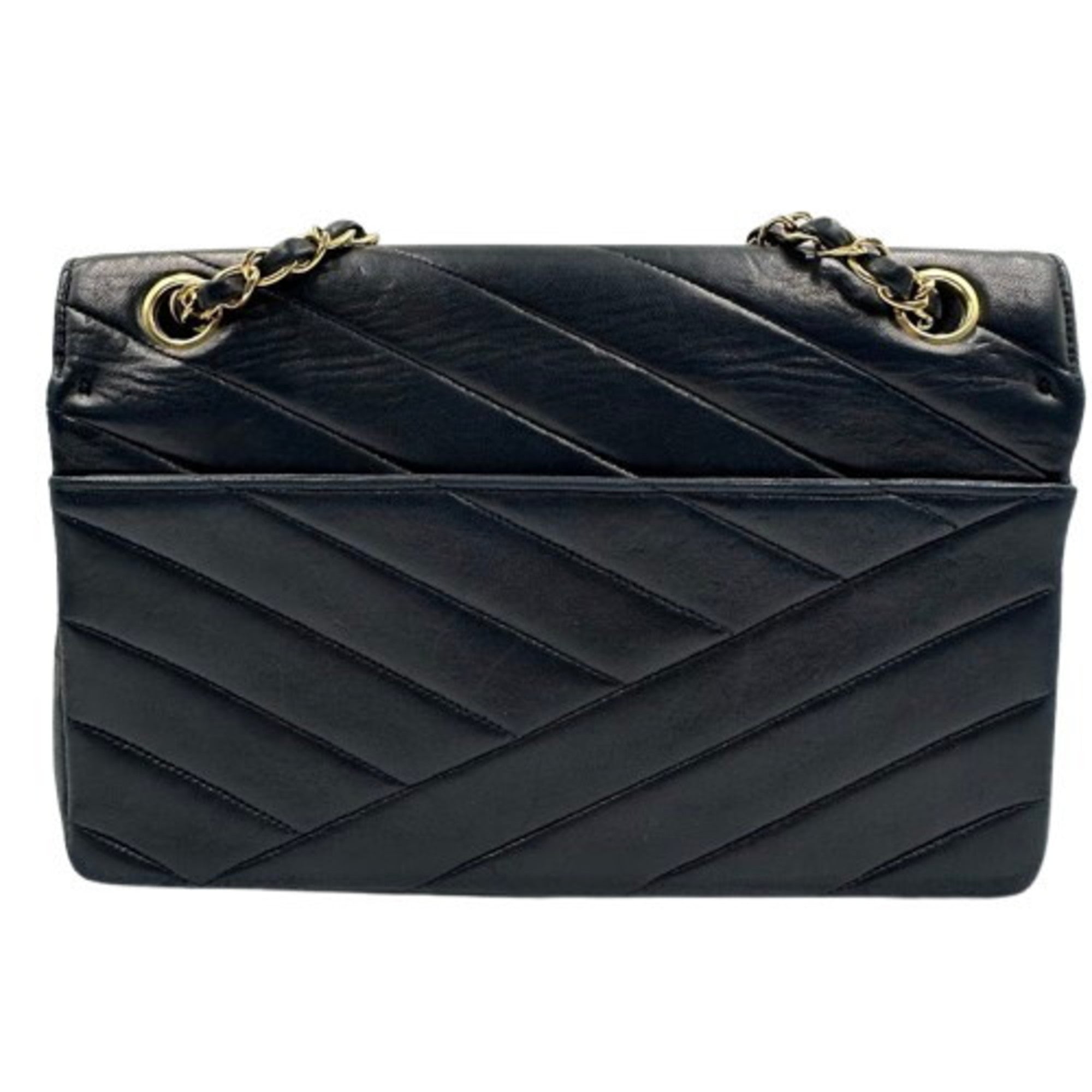 Chanel Black Leather Shoulder Bag (Pre-Owned)