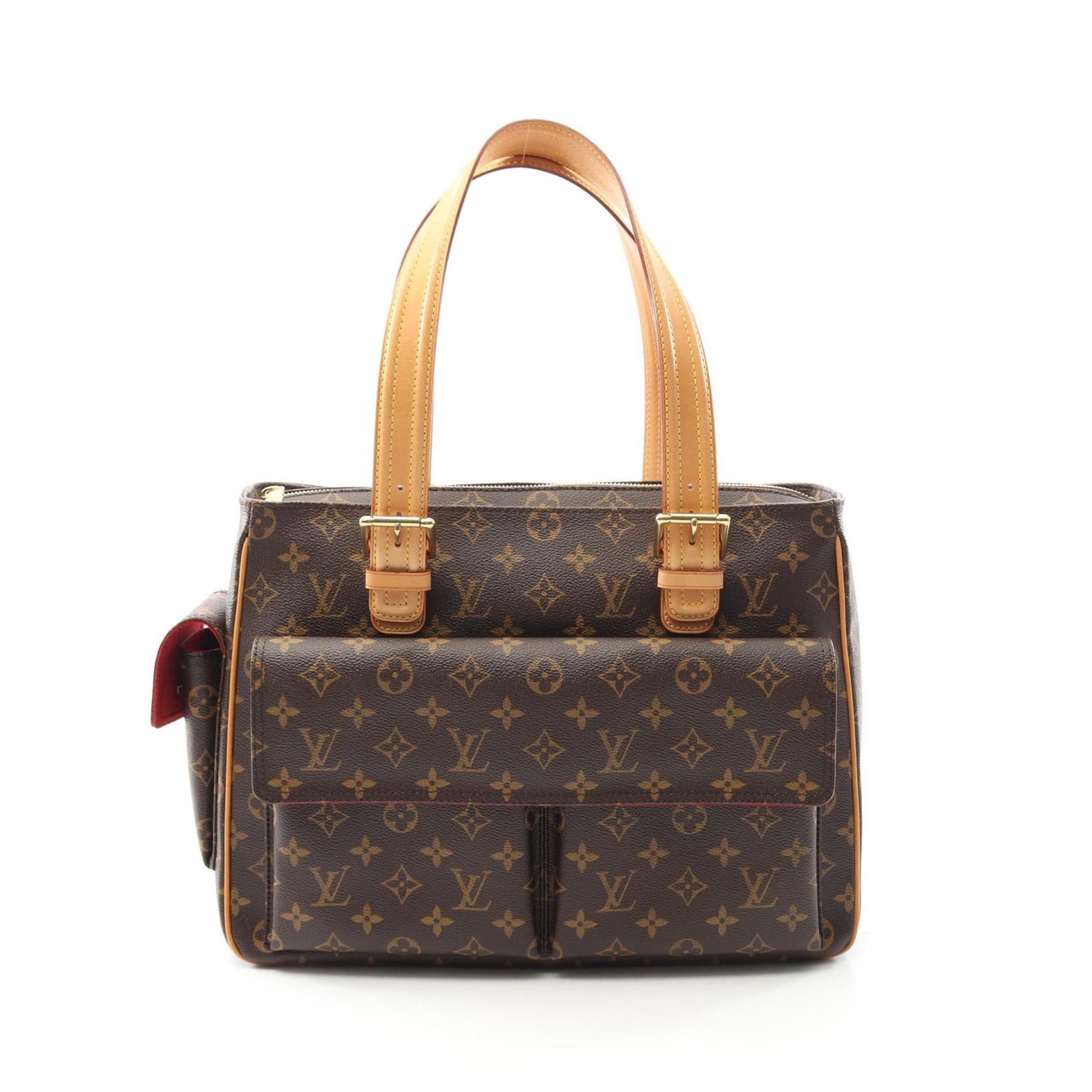 Louis Vuitton Brown Coated Canvas Pvc Monogram Leather Handbag (Pre-Owned)