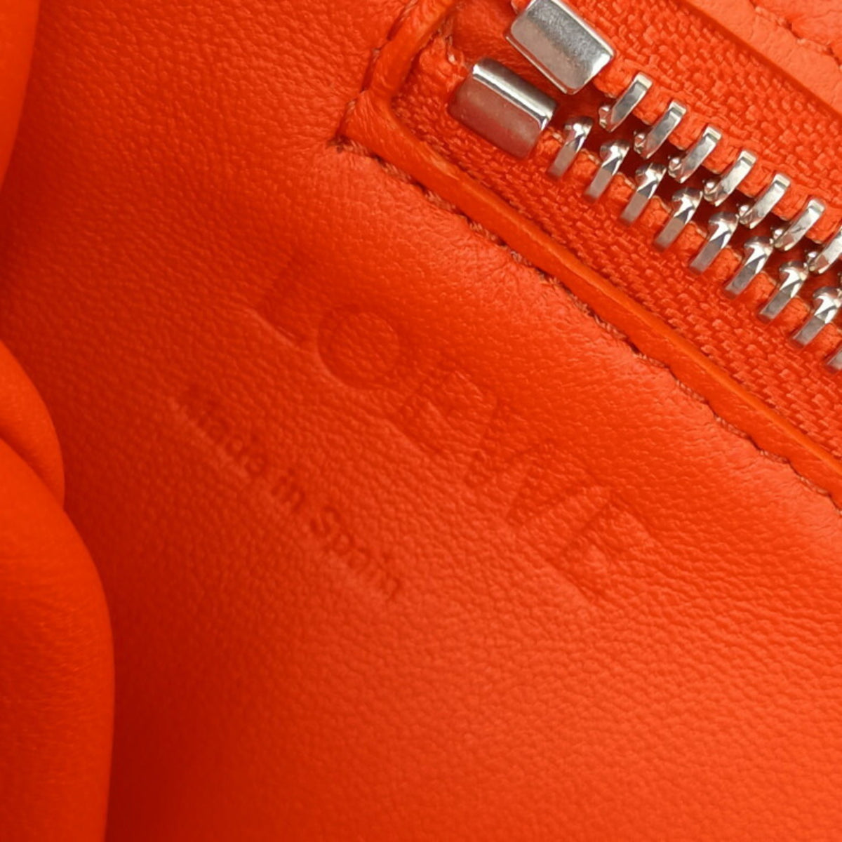 Loewe Khaki Orange Nylon Handbag Shoulder Bag Tote Bag (Pre-Owned)