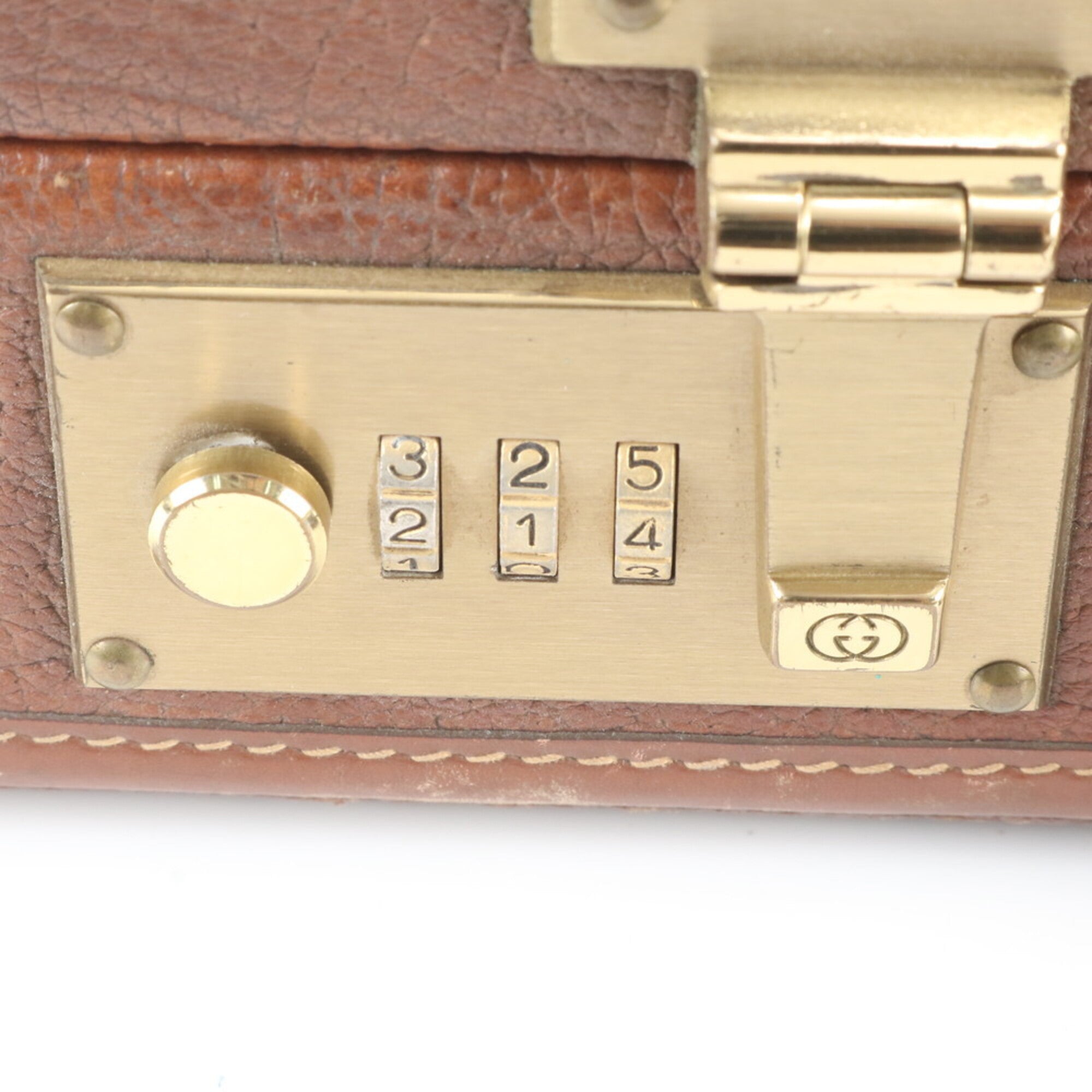 Gucci Brown Leather Attaché Case (Pre-Owned)