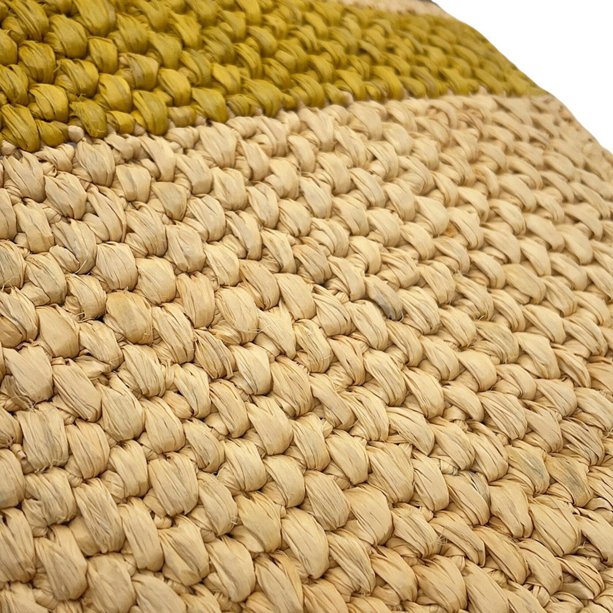 Loewe Beige Multi-Color Raffia Leather Handbag Shoulder Bag Tote Bag (Pre-Owned)