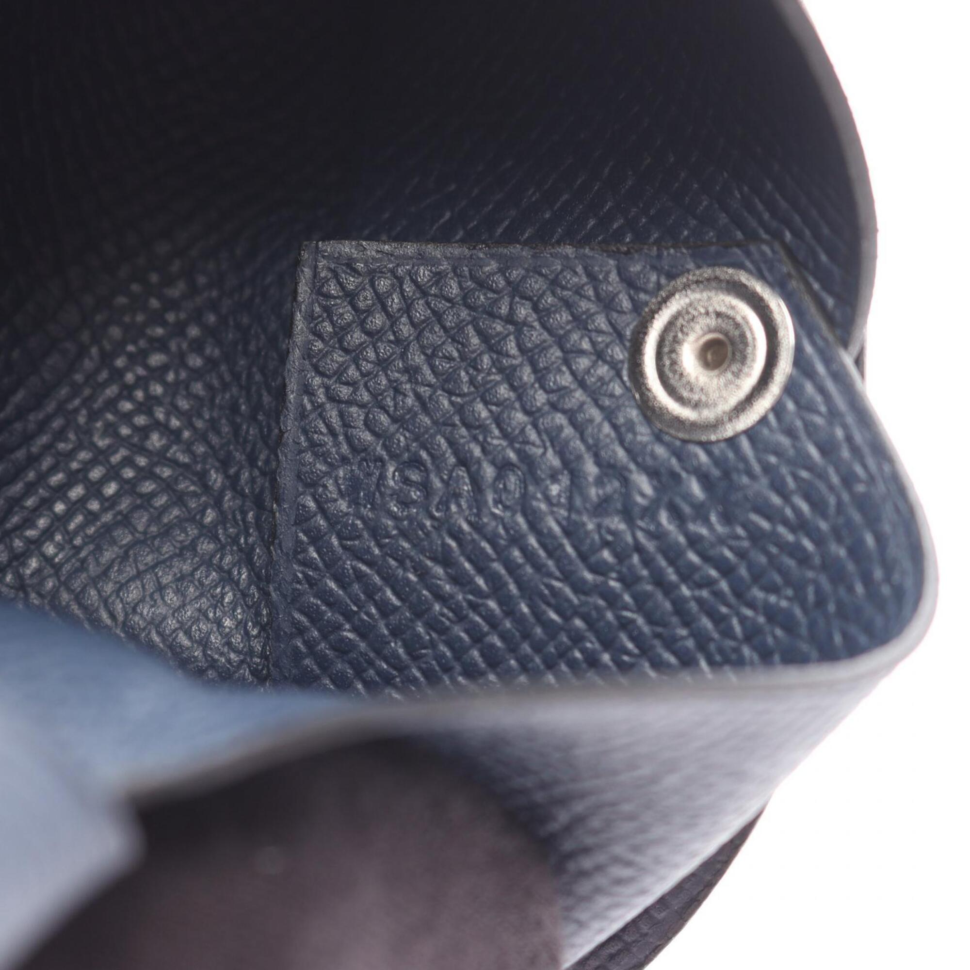 Hermes Blue Nuit Navy Leather Epsom Leather Coin Purse/Coin Case (Pre-Owned)