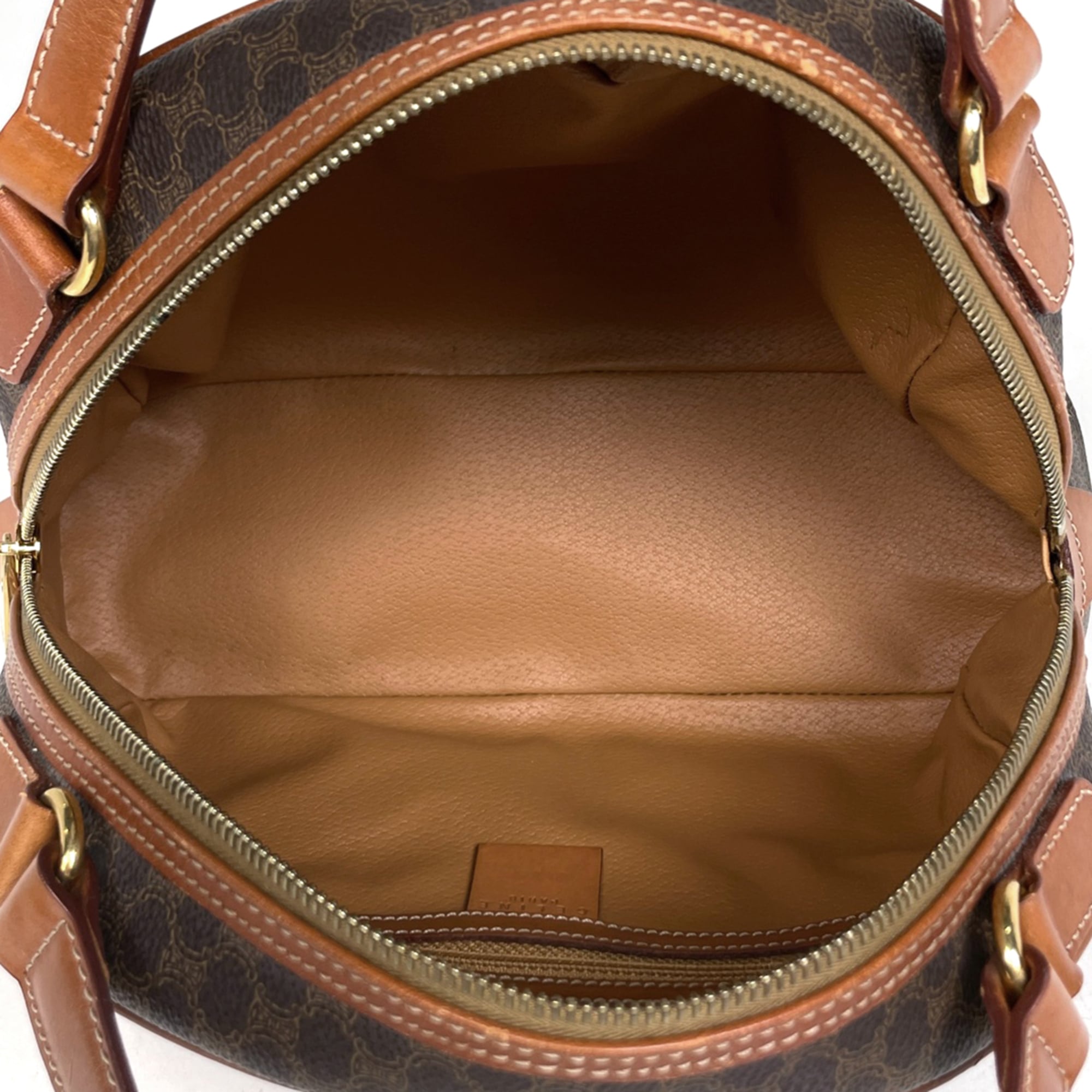 Celine Brown Coated Canvas Leather Handbag (Pre-Owned)