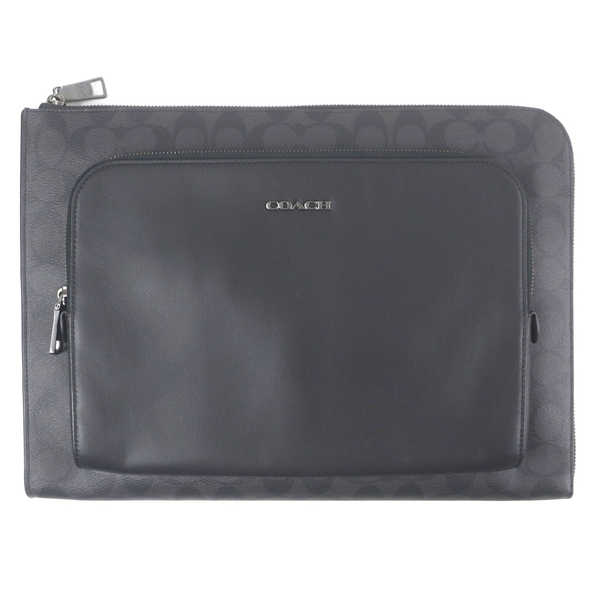 Coach Black Leather Clutch Bag (Pre-Owned)