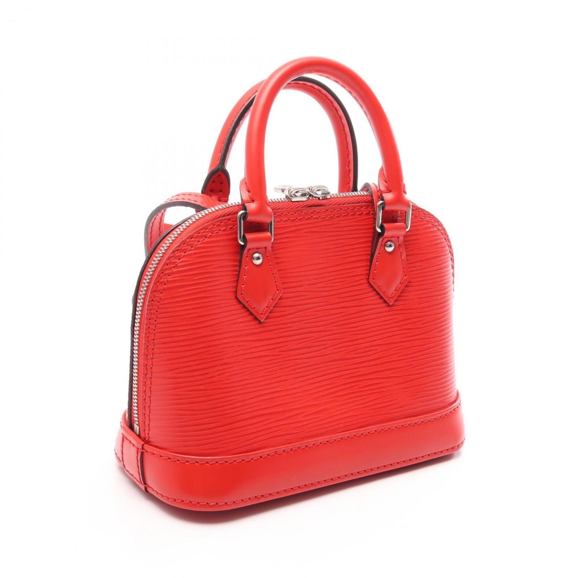 Louis Vuitton Coquelicots Red Color Leather Handbag Shoulder Bag (Pre-Owned)