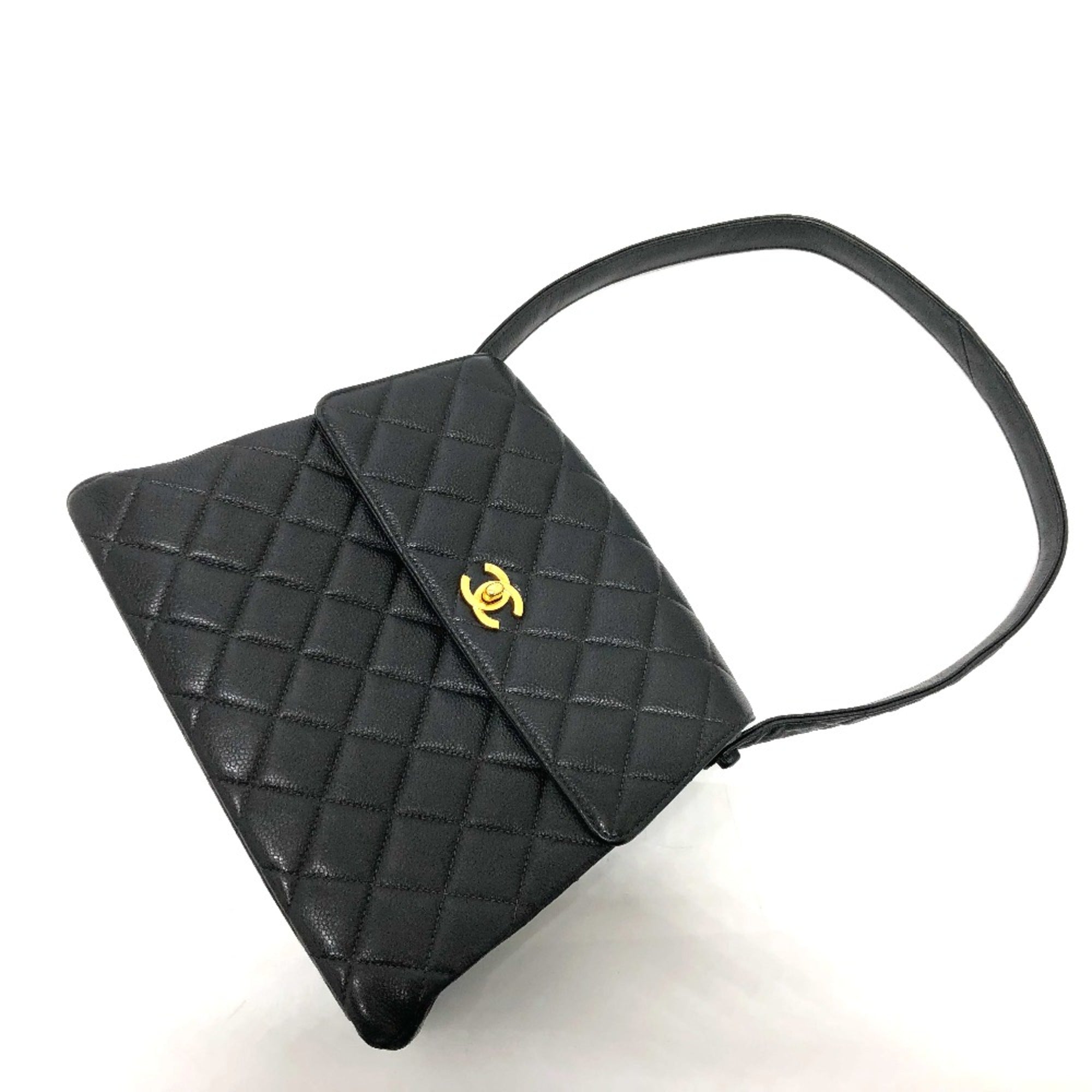 Chanel Black Leather Shoulder Bag (Pre-Owned)