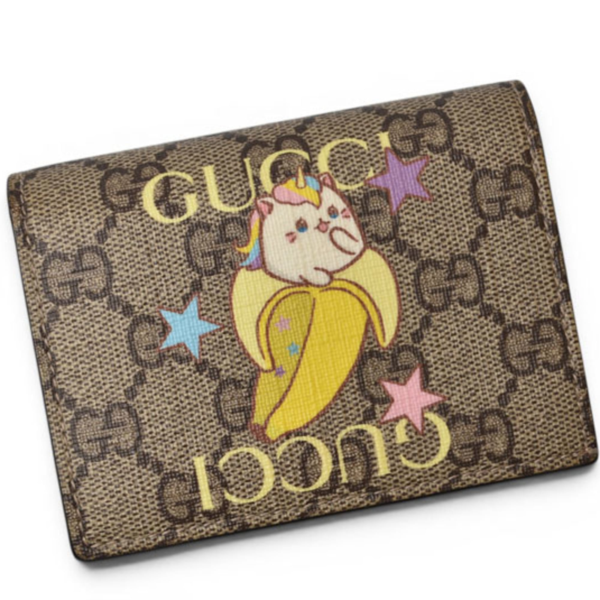 Gucci Gg Supreme Beige Brown Gg Supreme Canvas Wallet (Bi-Fold) (Pre-Owned)