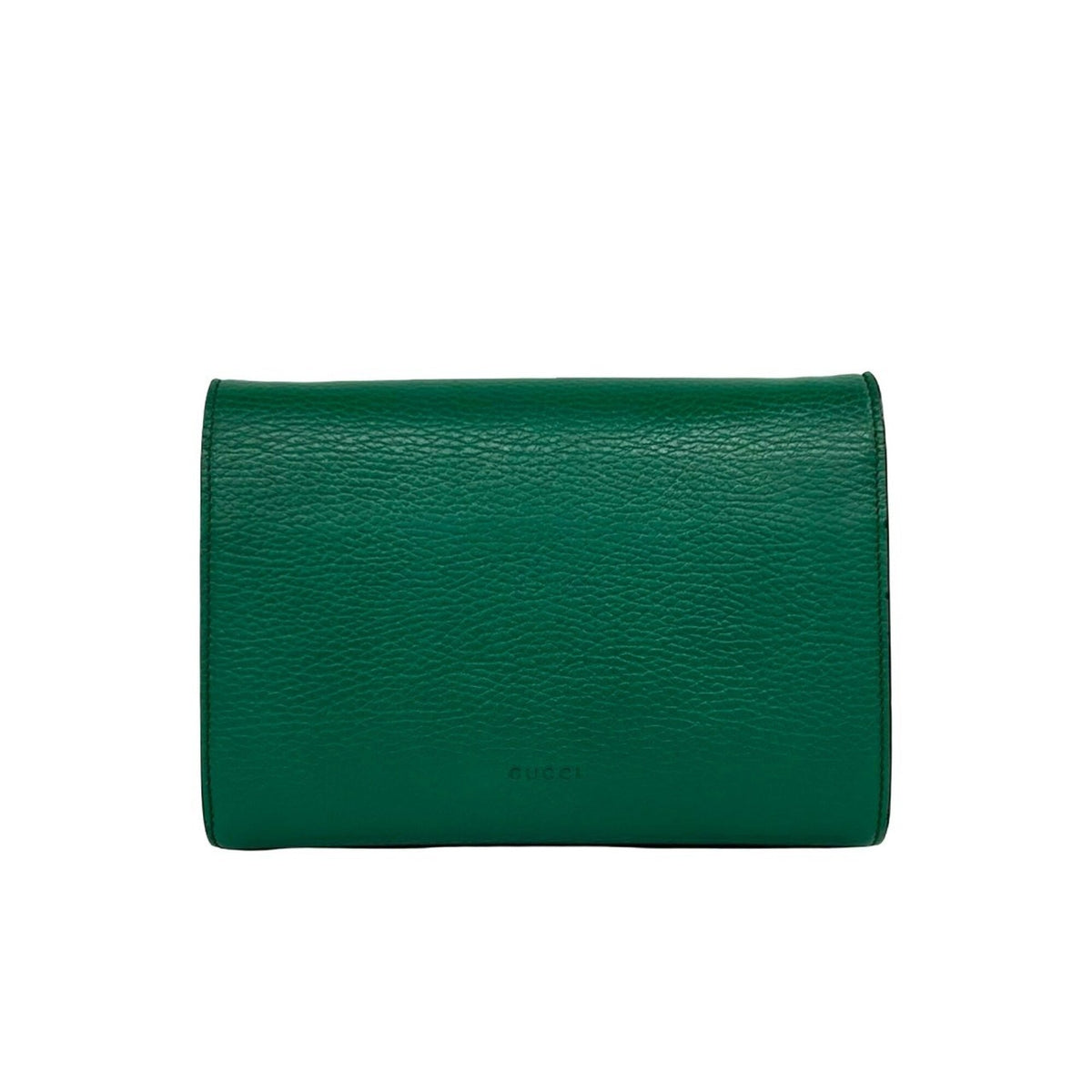 Gucci Green Leather Pochette Shoulder Bag (Pre-Owned)