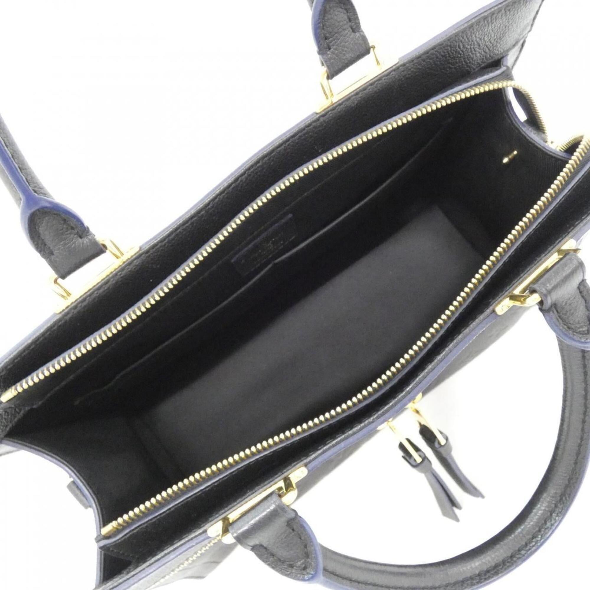 Louis Vuitton Black Leather Handbag (Pre-Owned)