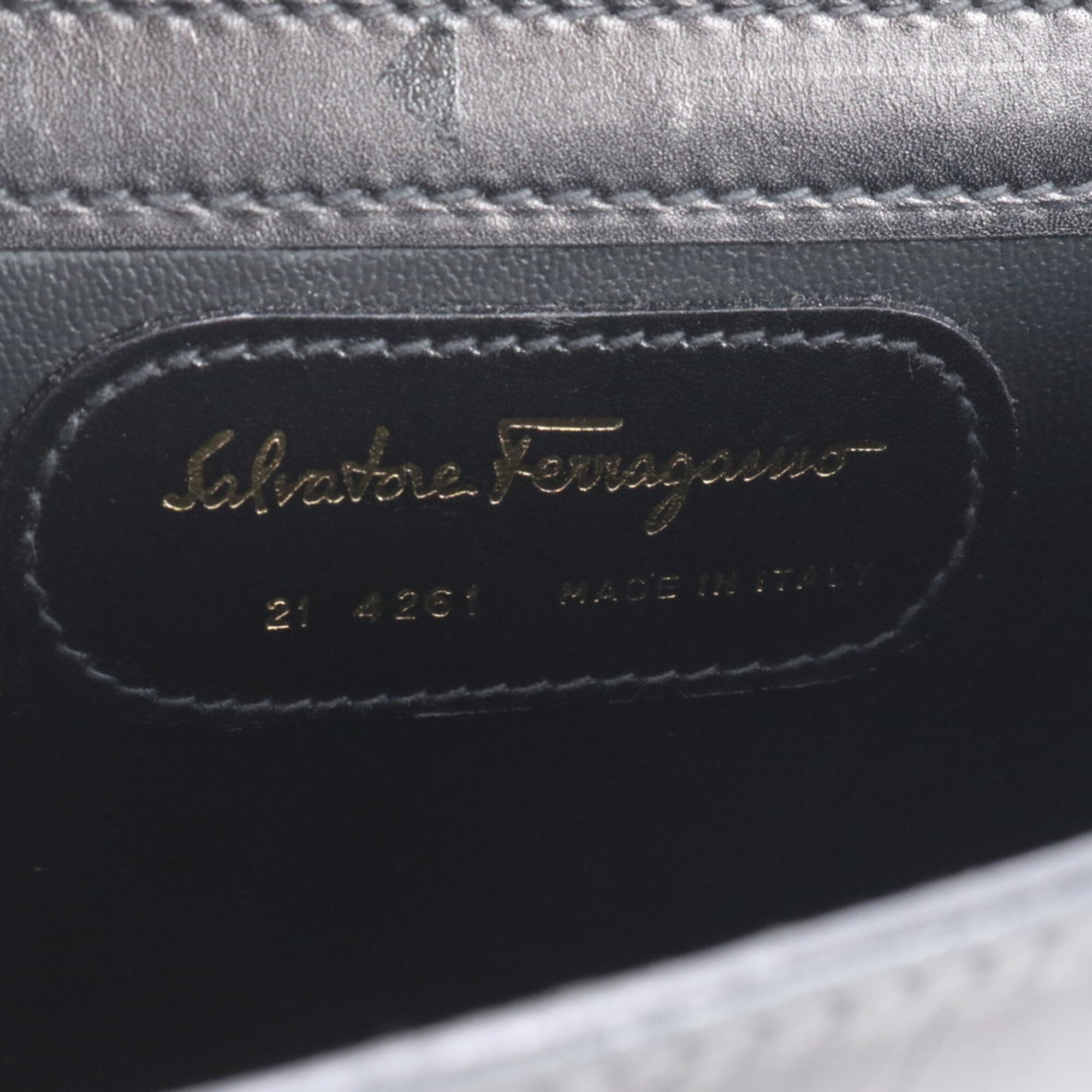 Salvatore Ferragamo Black Leather Briefcase (Pre-Owned)