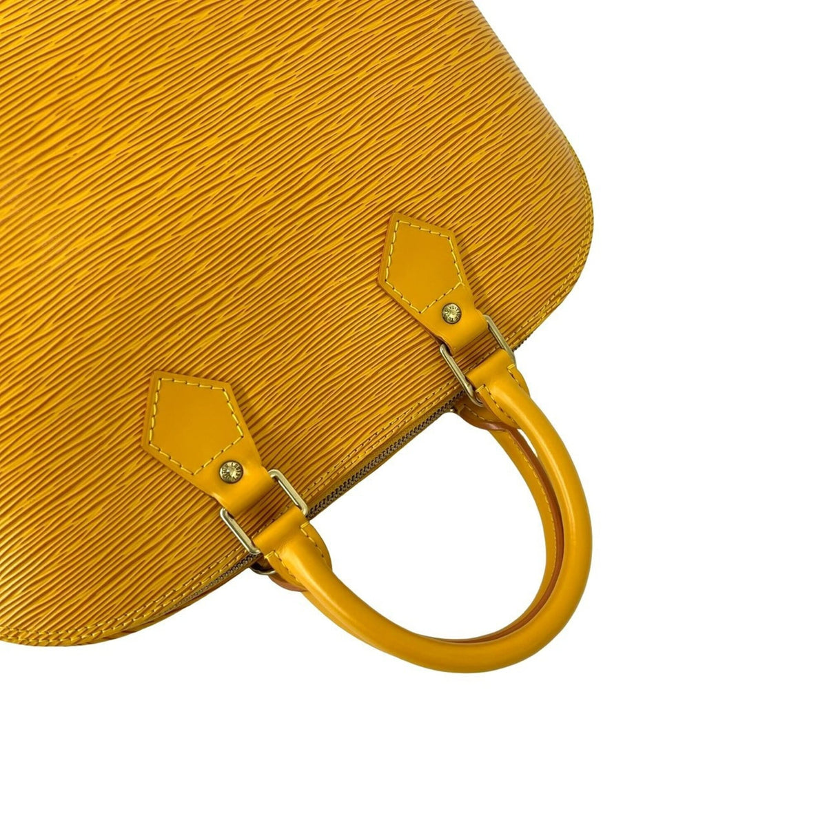 Louis Vuitton Yellow Leather Boston Bag Handbag (Pre-Owned)