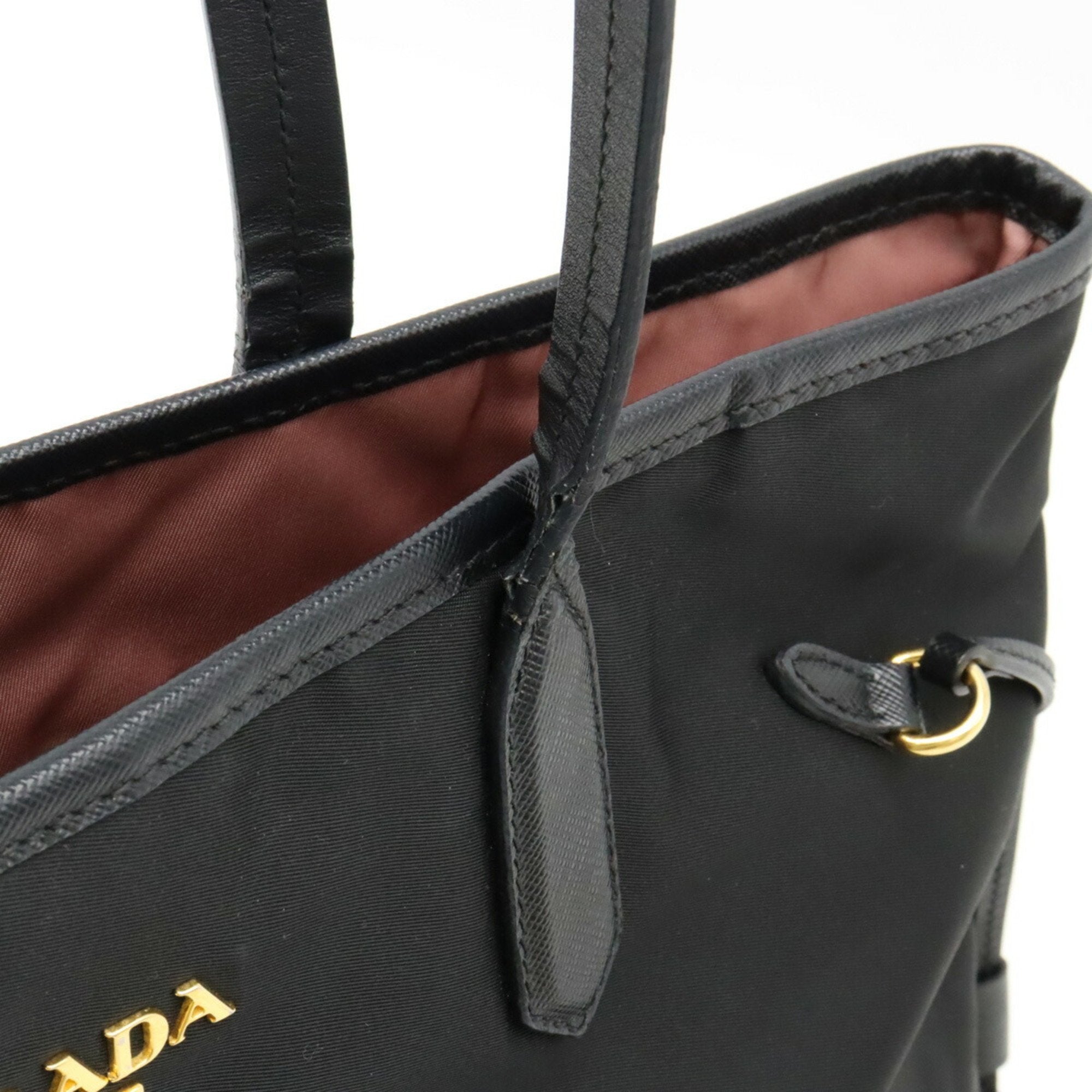 Prada Black Nero Nylon Shoulder Bag Tote Bag (Pre-Owned)